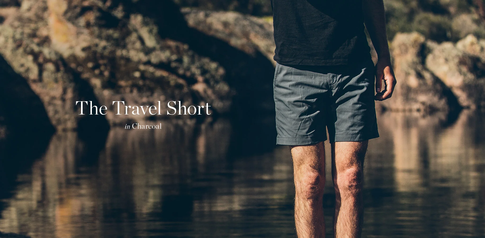 The Travel Short in Charcoal - Image 9