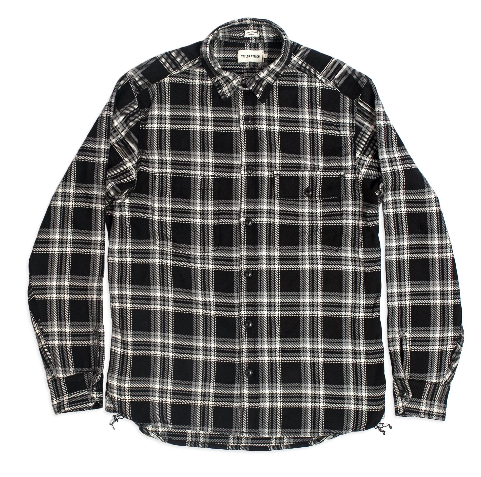 The Triple Needle Moto Utility Shirt in Black - Image 3