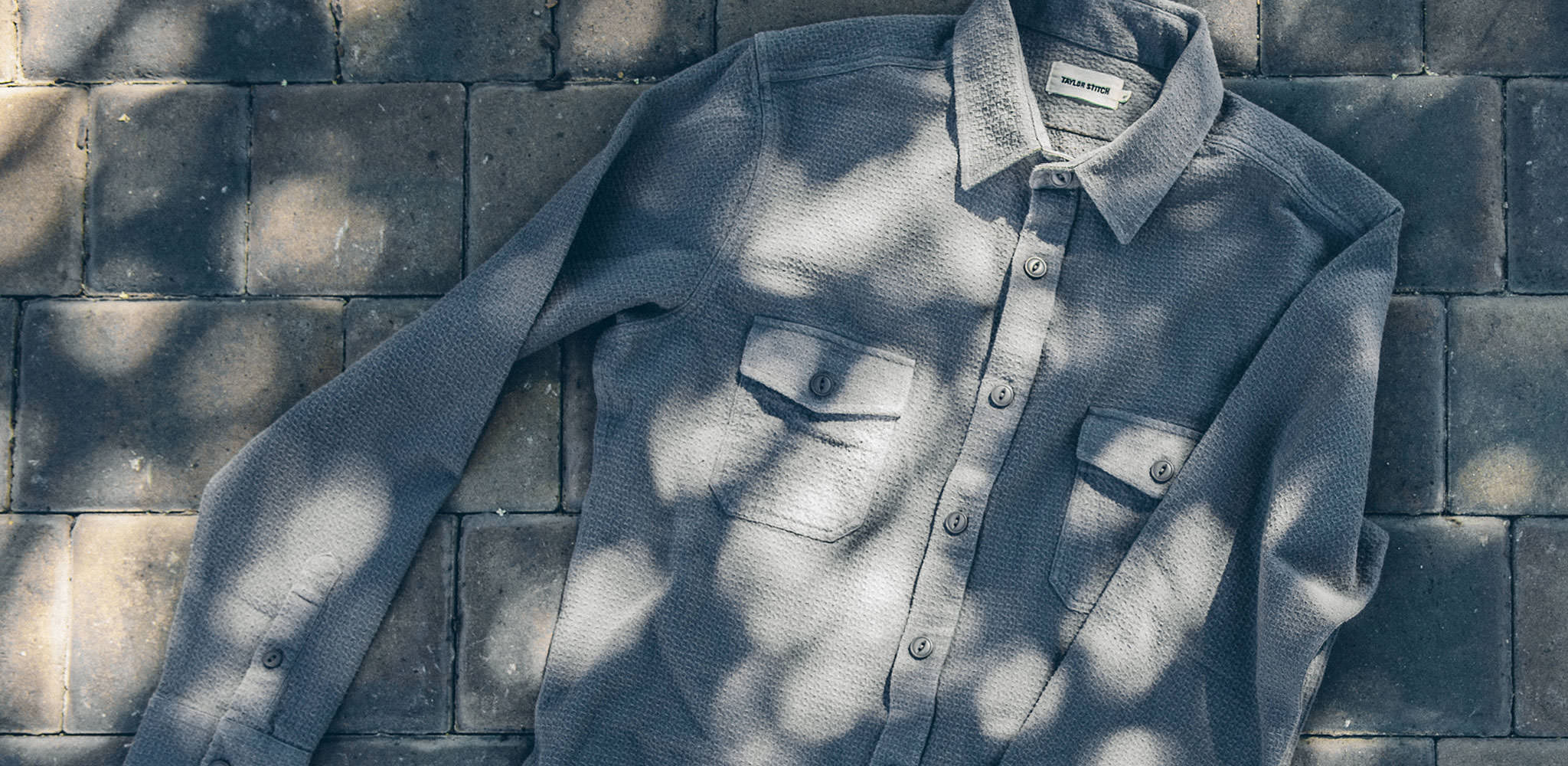 The Utility Shirt in Charcoal Jacquard - Image 10