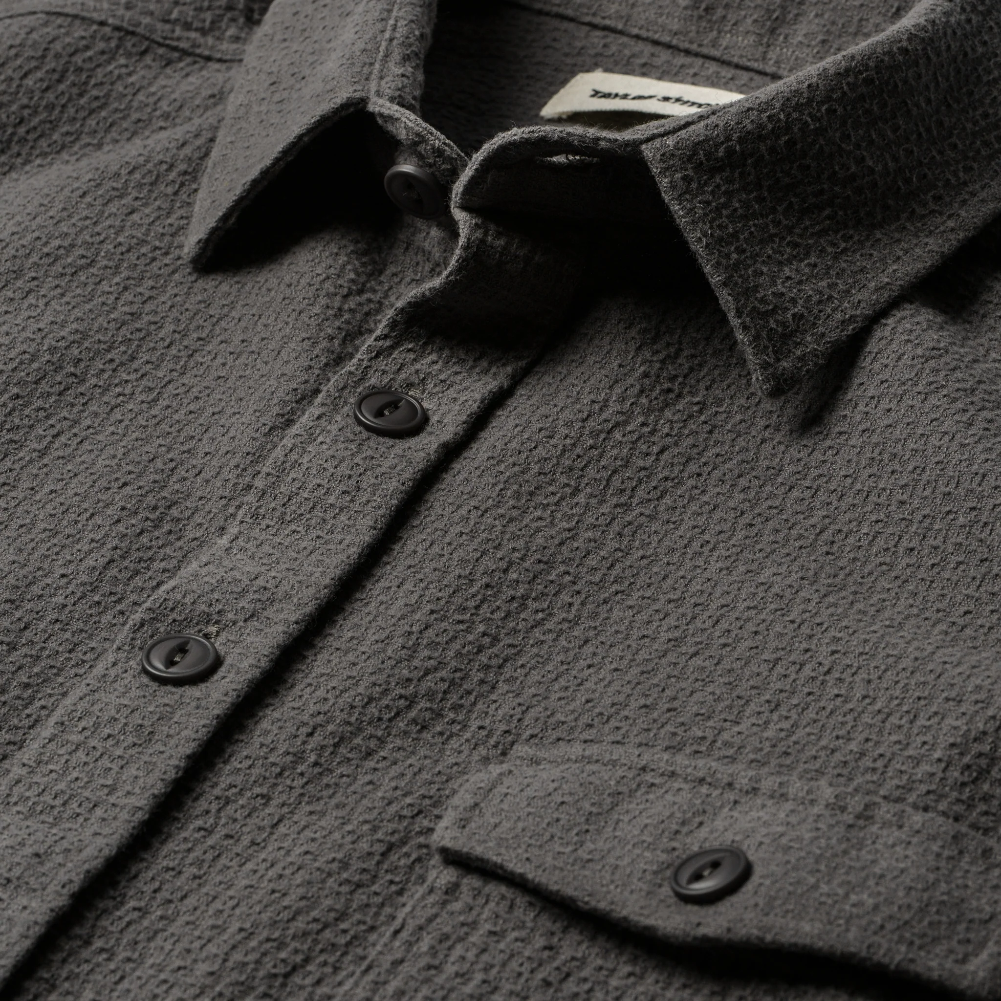 The Utility Shirt in Charcoal Jacquard - Image 7