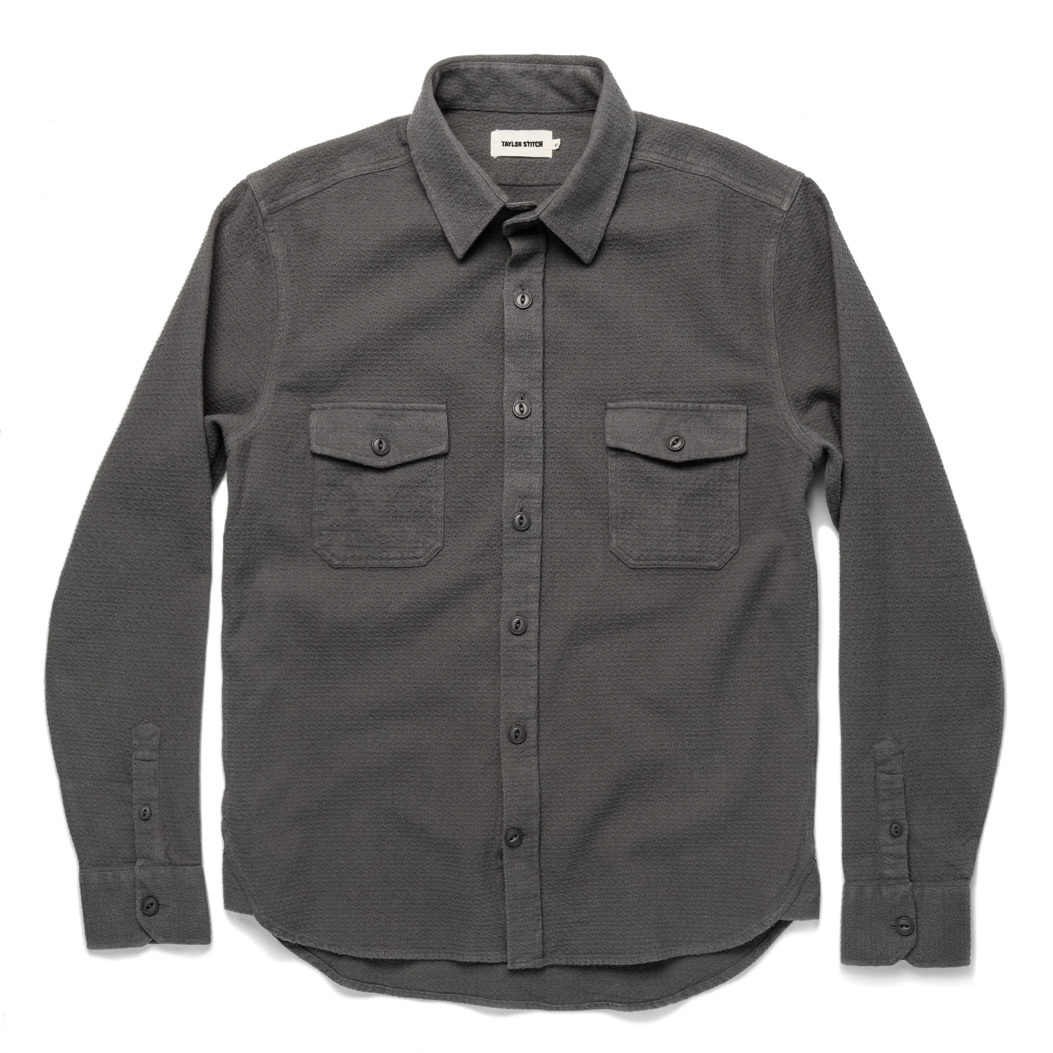 The Utility Shirt in Charcoal Jacquard - Image 9