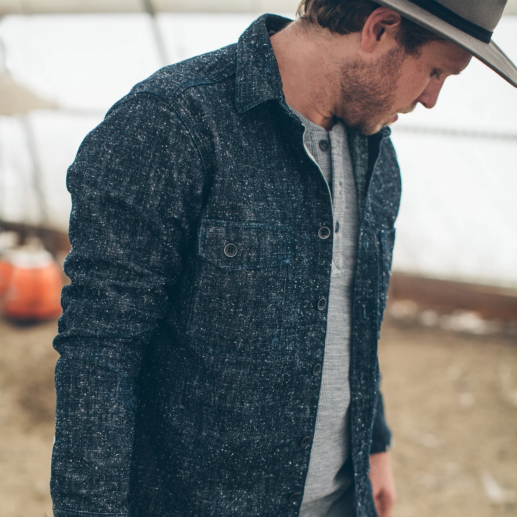 The Utility Shirt in Heavy Slub Denim - Image 3