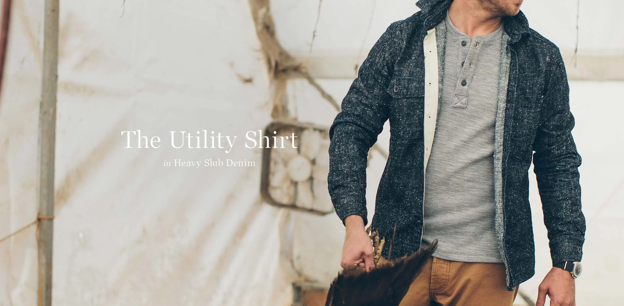 The Utility Shirt in Heavy Slub Denim - Image 8