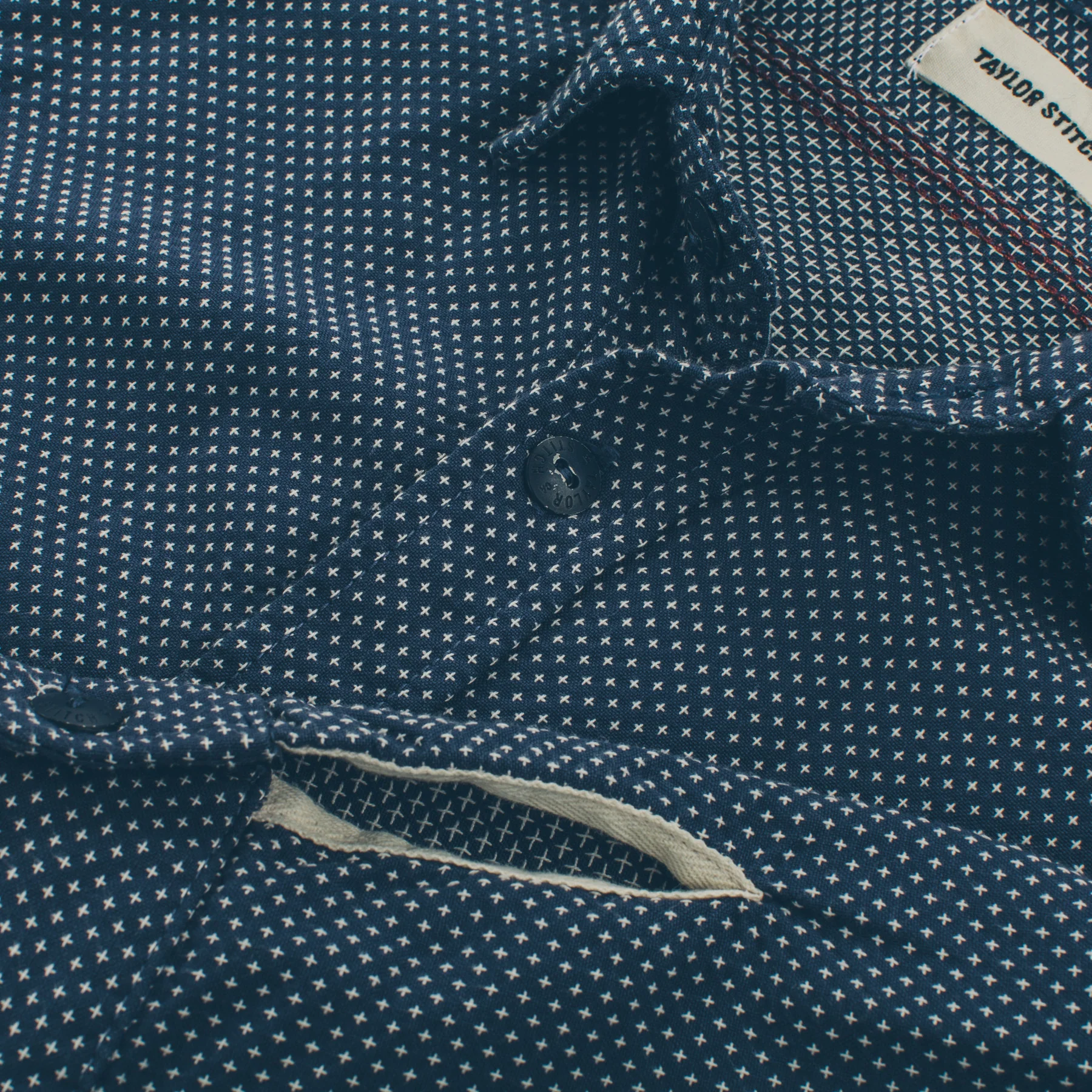 The Utility Shirt in Indigo Cross Jacquard - Image 2