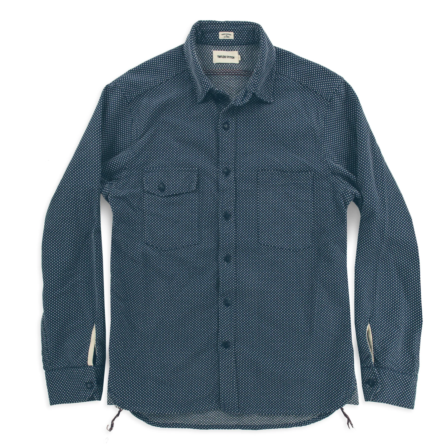 The Utility Shirt in Indigo Cross Jacquard - Image 3