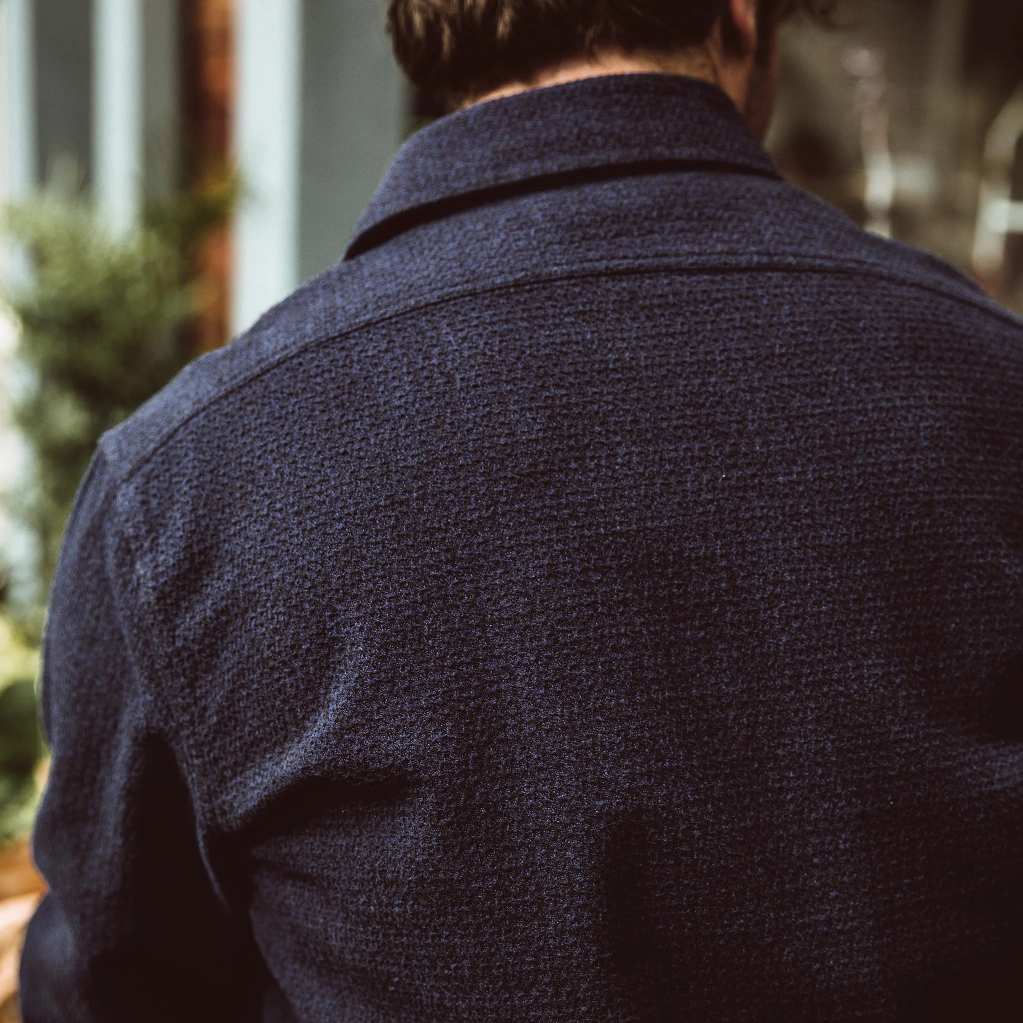 The Utility Shirt in Navy Jacquard - Image 5