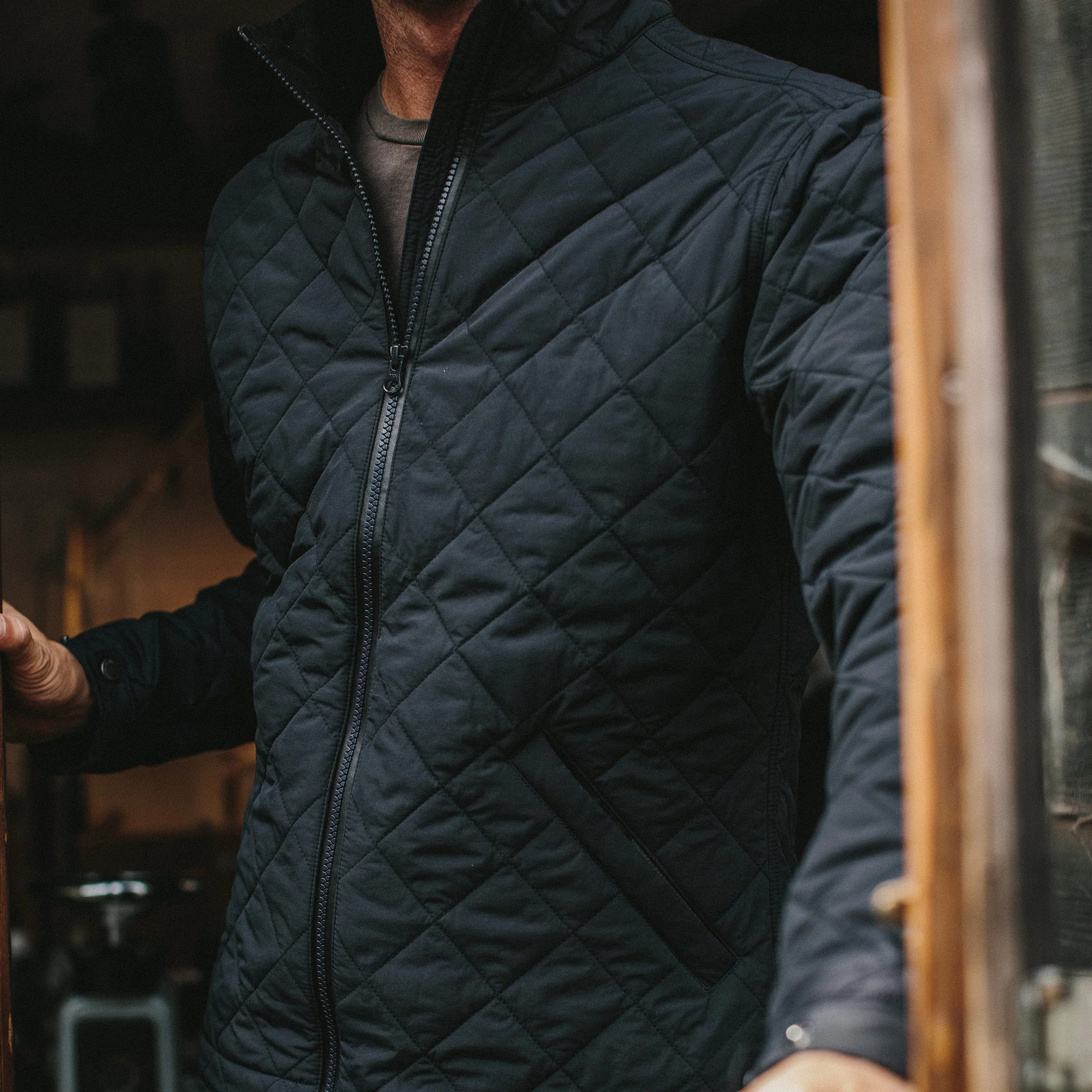 The Vertical Jacket in Navy - Image 6
