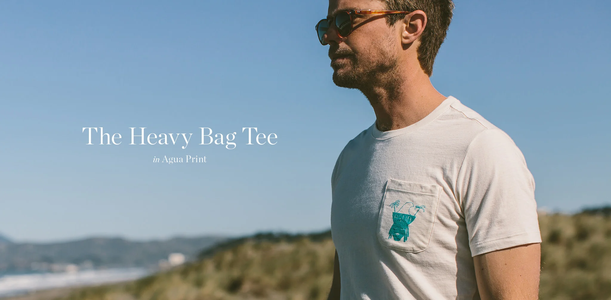 The Heavy Bag Tee in Agua Print - Image 5