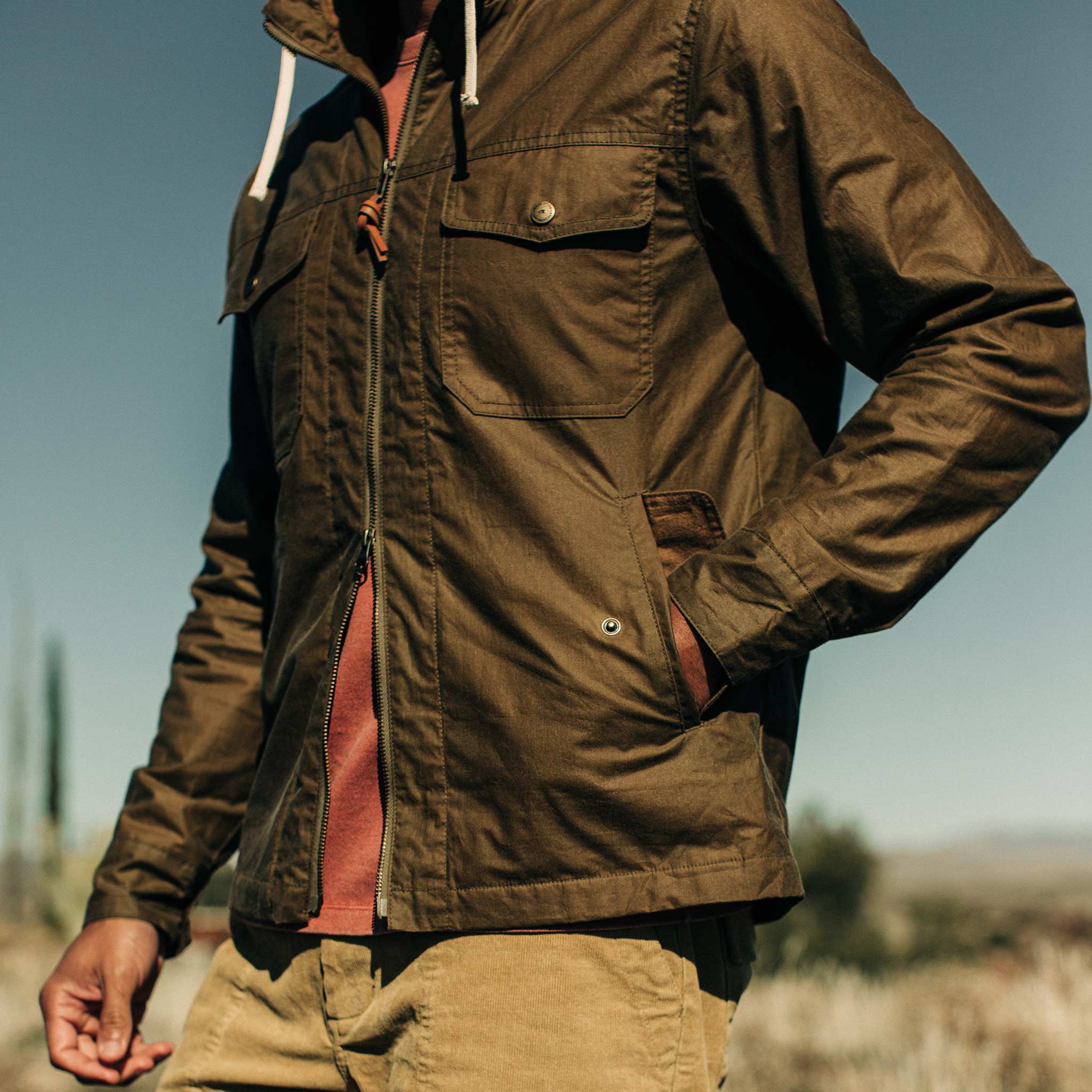 The Welterweight Winslow in Field Tan Waxed Canvas - Image 2