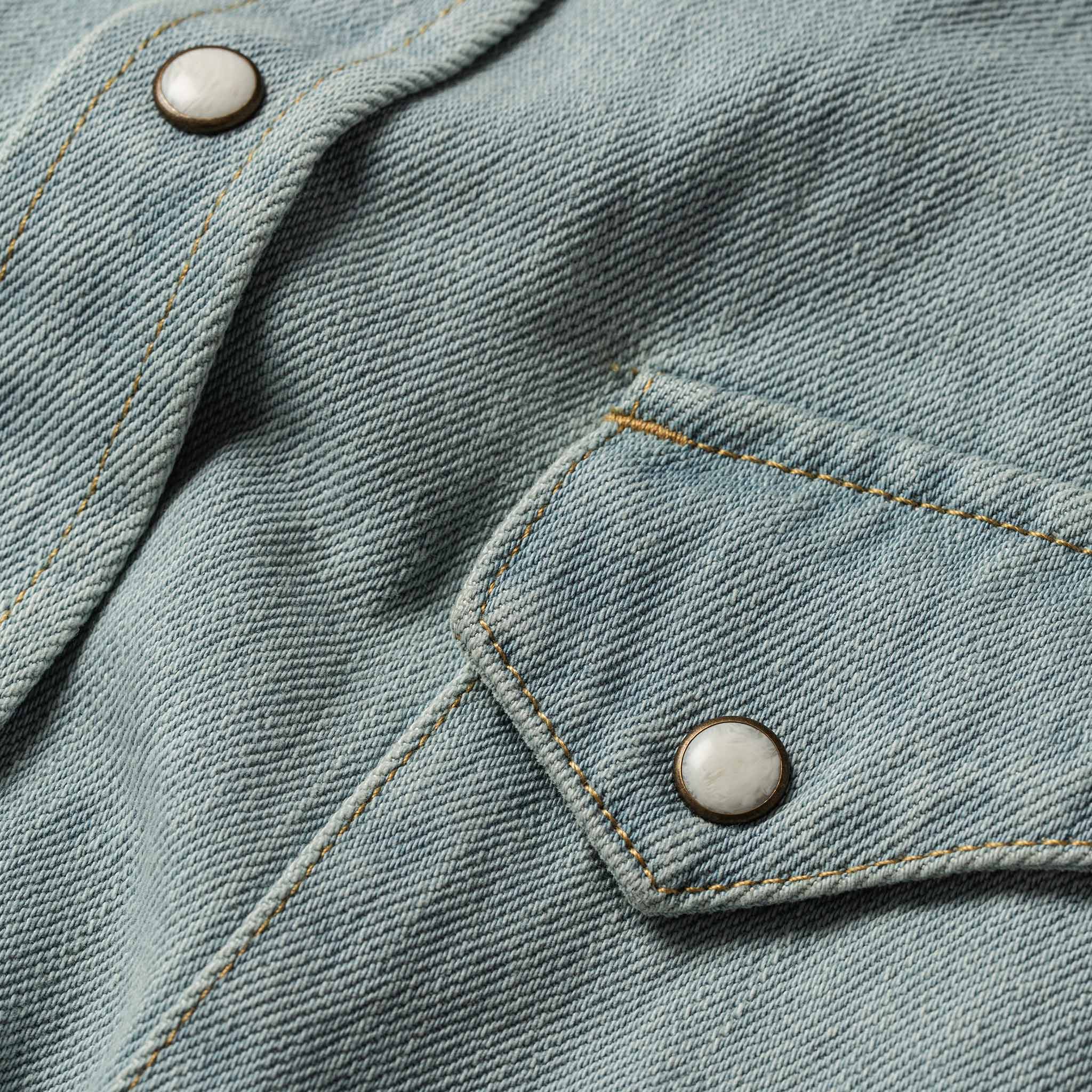 The Western Shirt in Washed Denim - Image 7