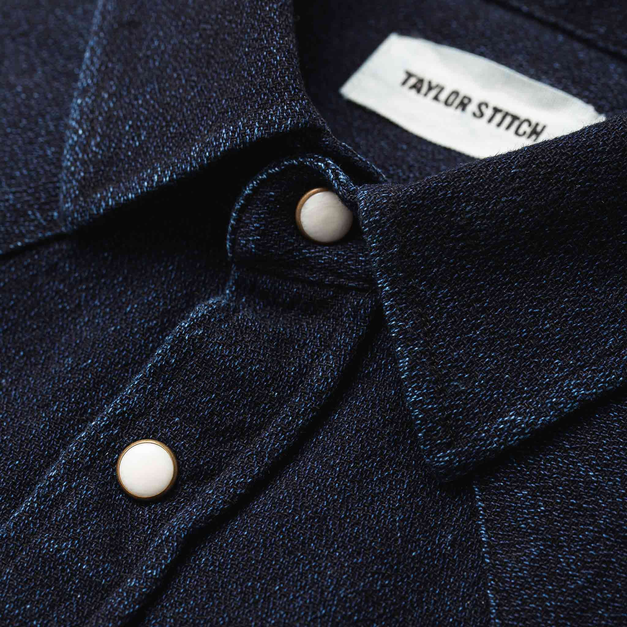 The Western Shirt in Indigo Crepe - Image 7
