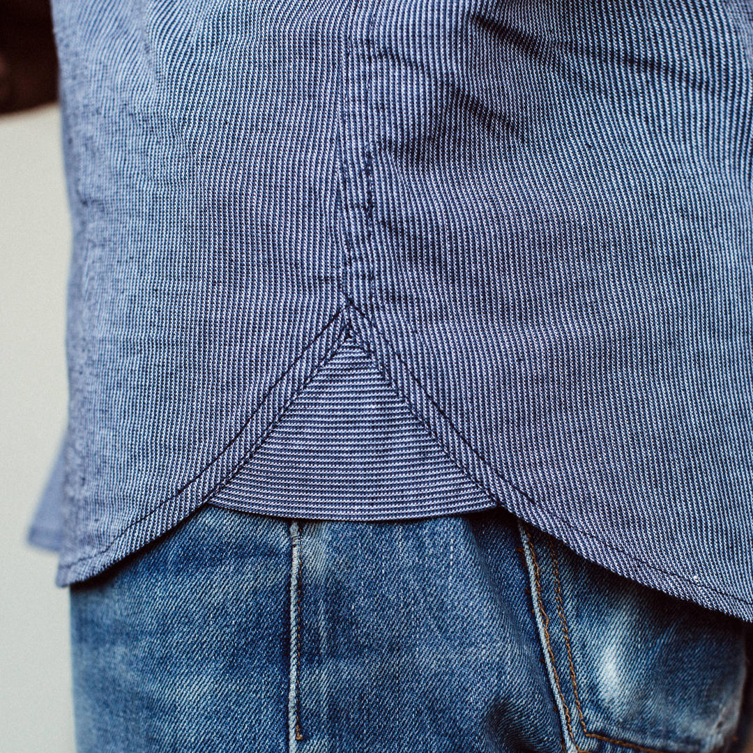 The Western Shirt in Indigo Stripe - Image 5