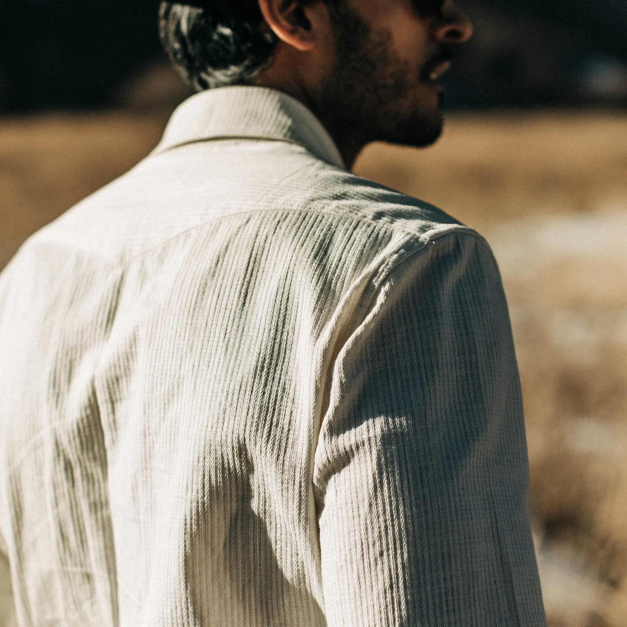 The Western Shirt in Natural Corded Denim - Image 5