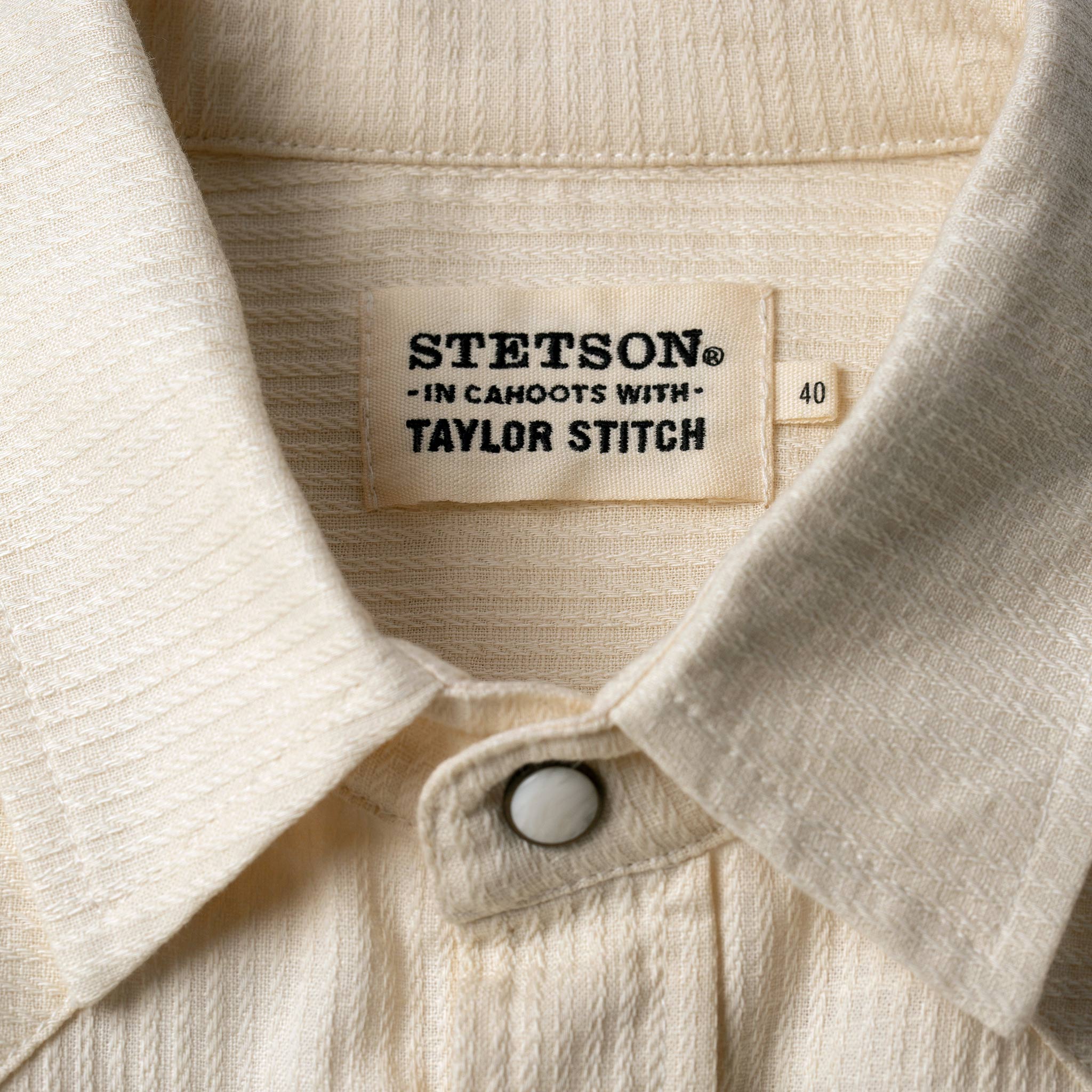 The Western Shirt in Natural Corded Denim - Image 8