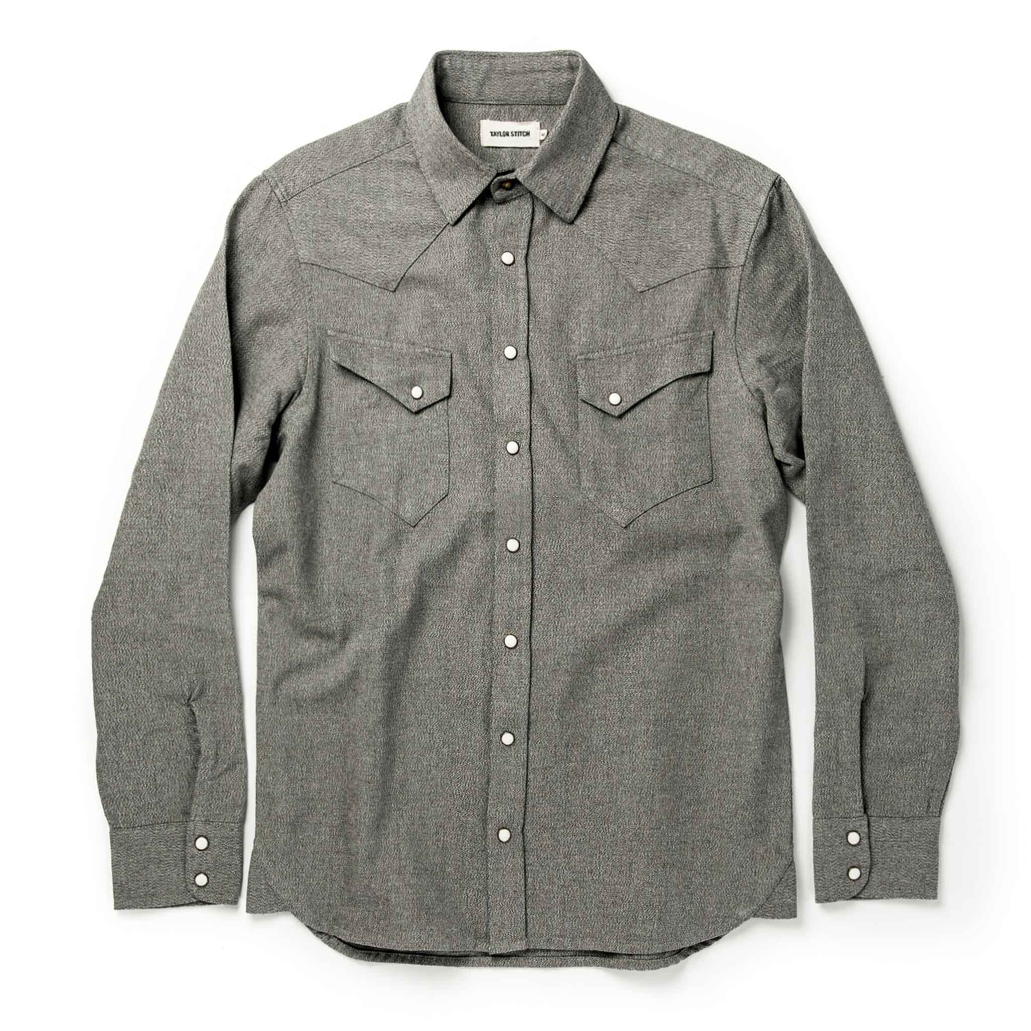 The Western Shirt in Olive Melange - Image 10