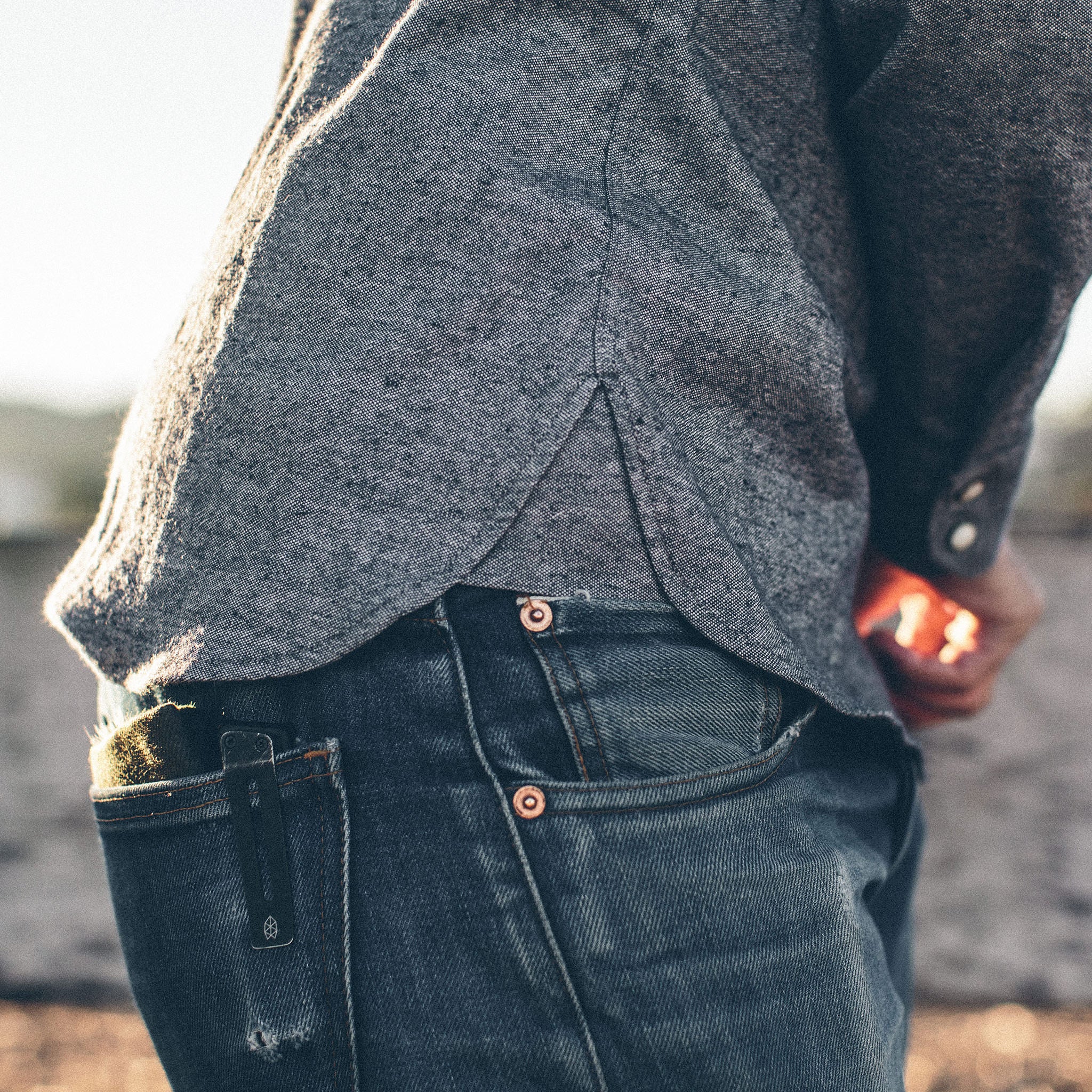 The Western Shirt in Upcycled Chambray - Image 5