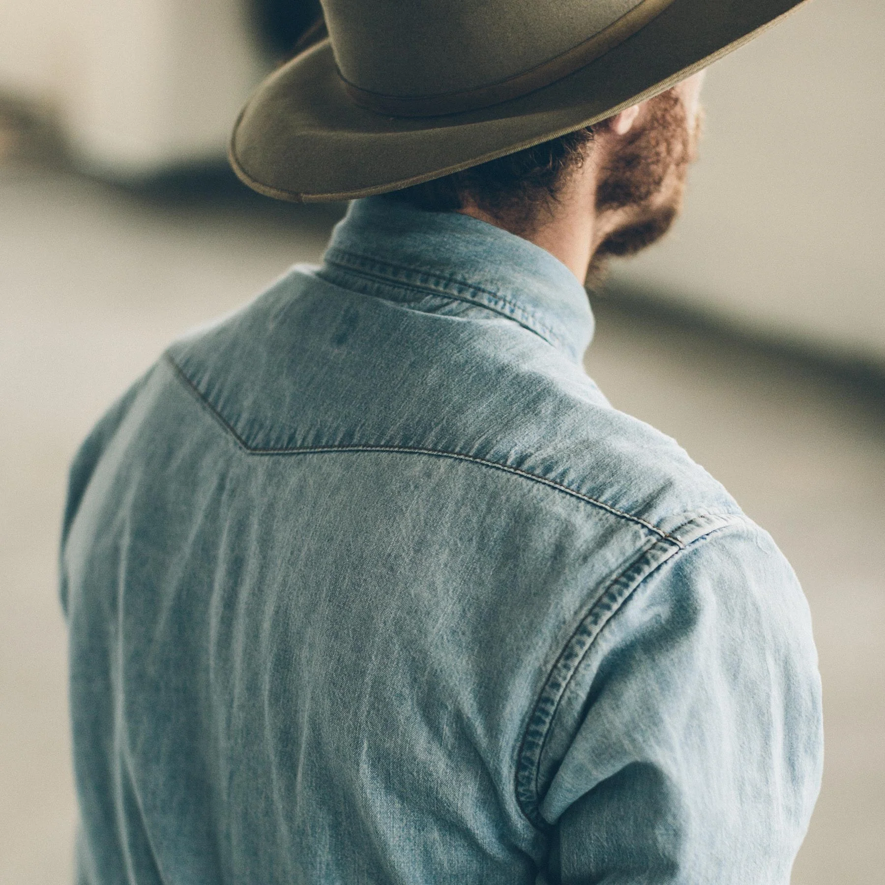 The Western Shirt in Washed Indigo - Image 5