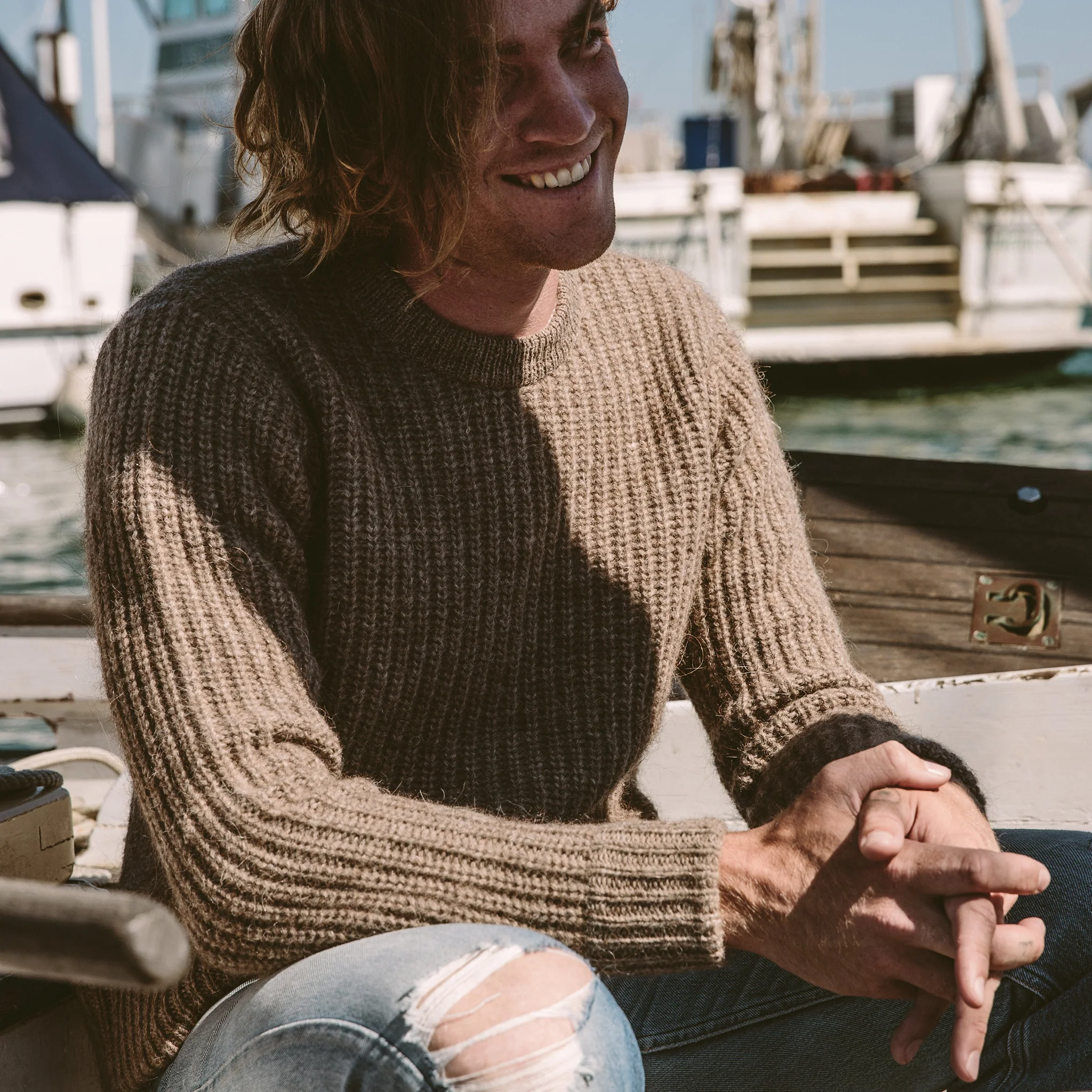The Whaler Sweater in Alpaca Wool - Image 2