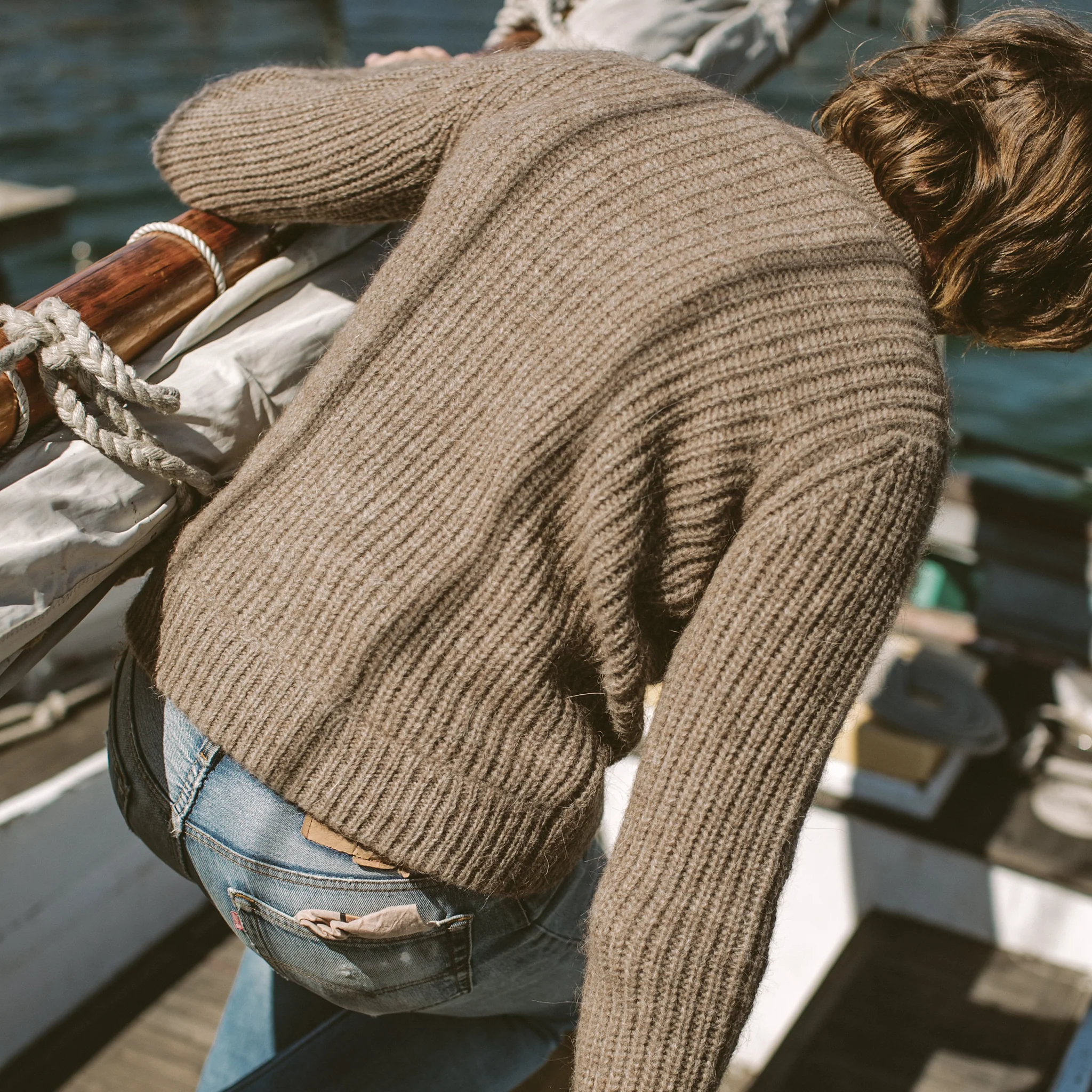 The Whaler Sweater in Alpaca Wool - Image 3