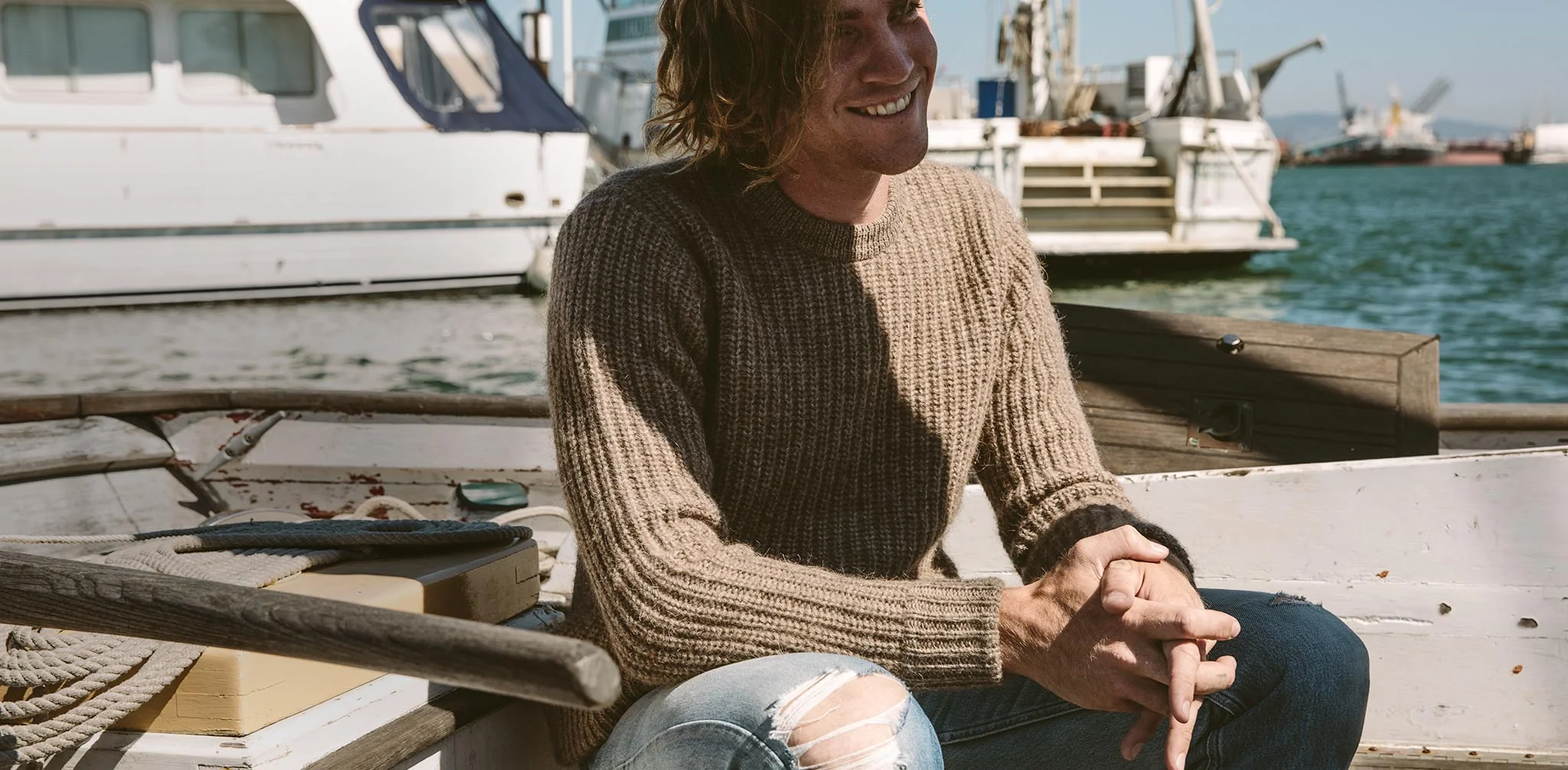 The Whaler Sweater in Alpaca Wool - Image 8