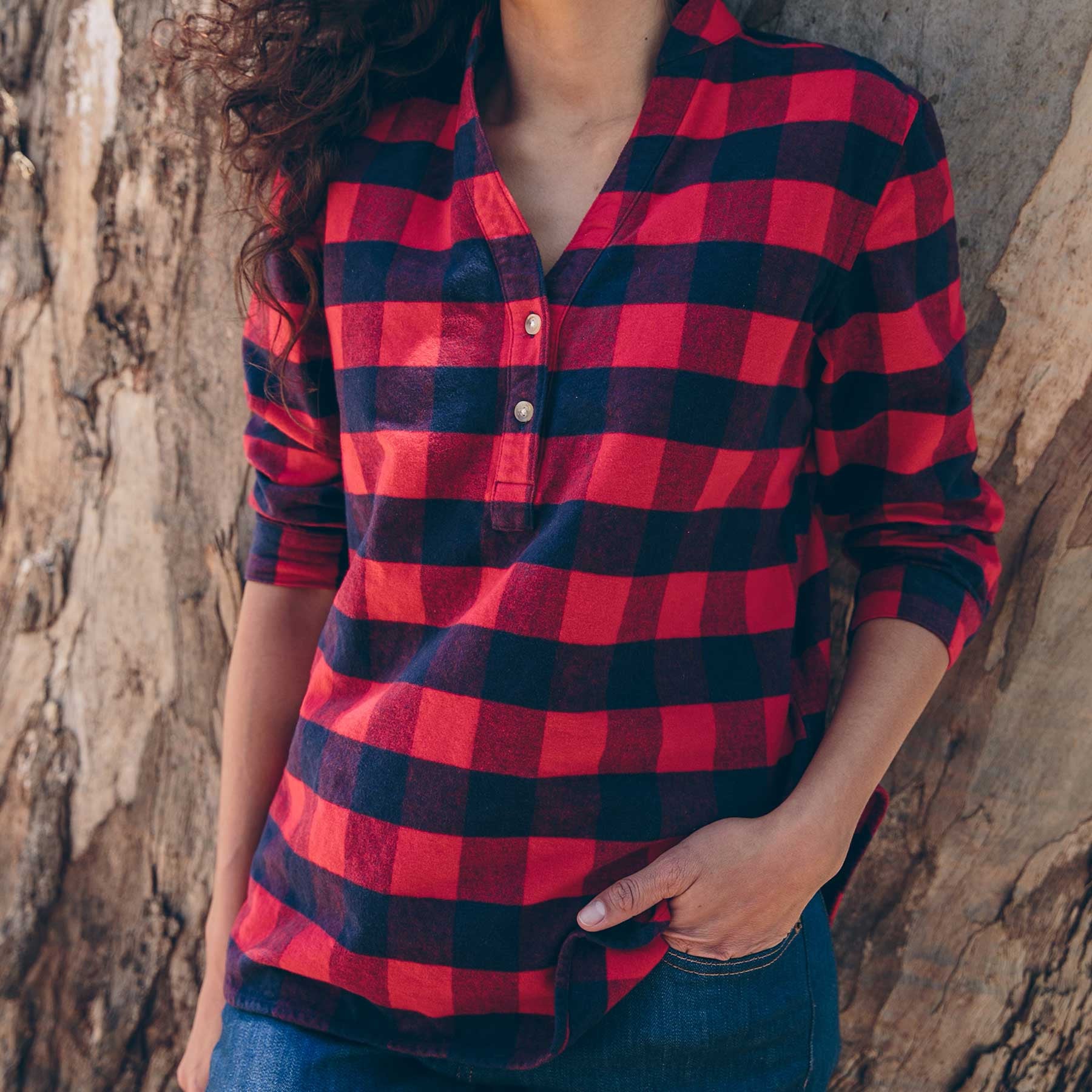 The Whitney Popover in Red Buffalo Plaid - Image 5