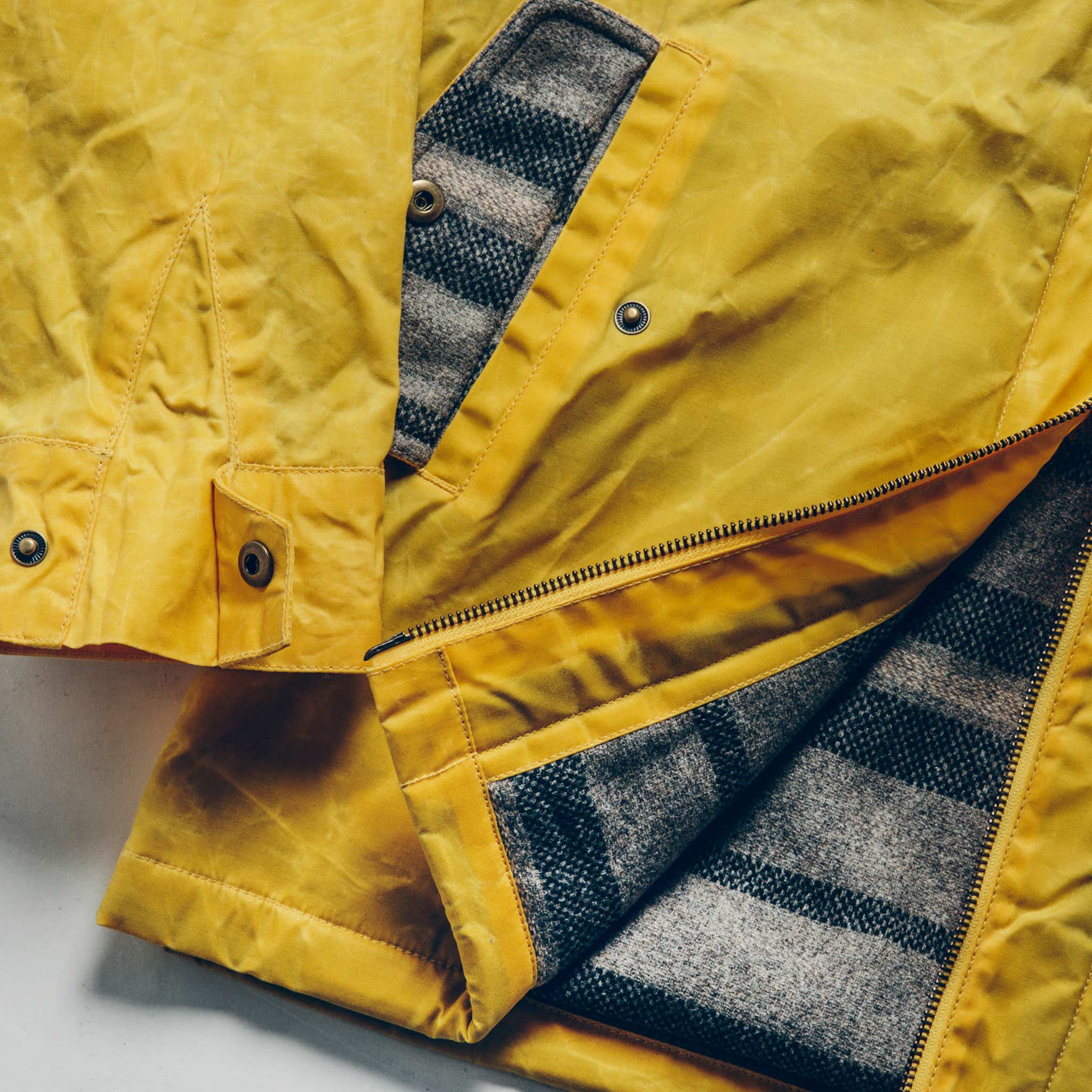 The Winslow Parka in Mustard Waxed Canvas - Image 8