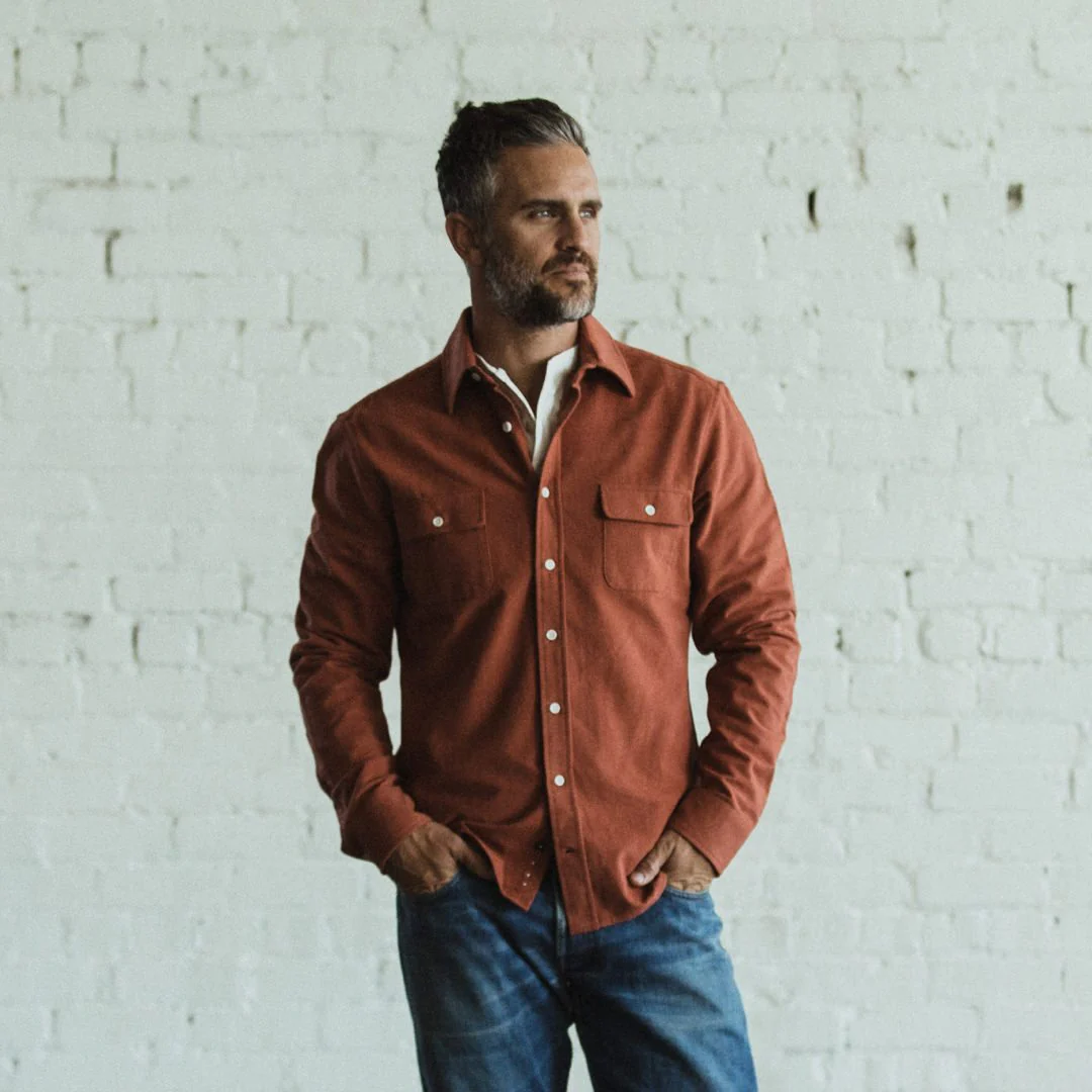 The Yosemite Shirt in Dusty Red - Image 5