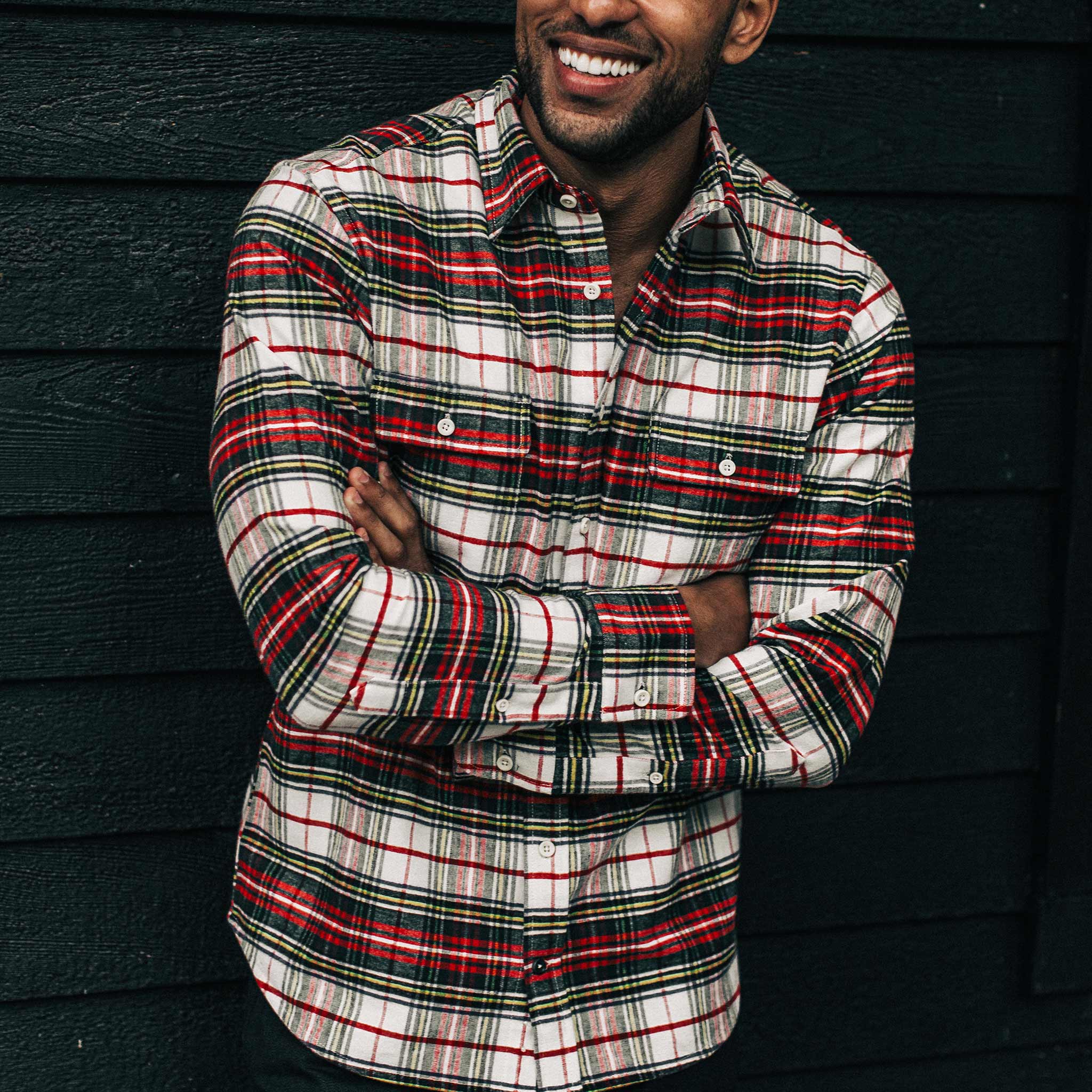 The Yosemite Shirt in White Tartan - Image 4