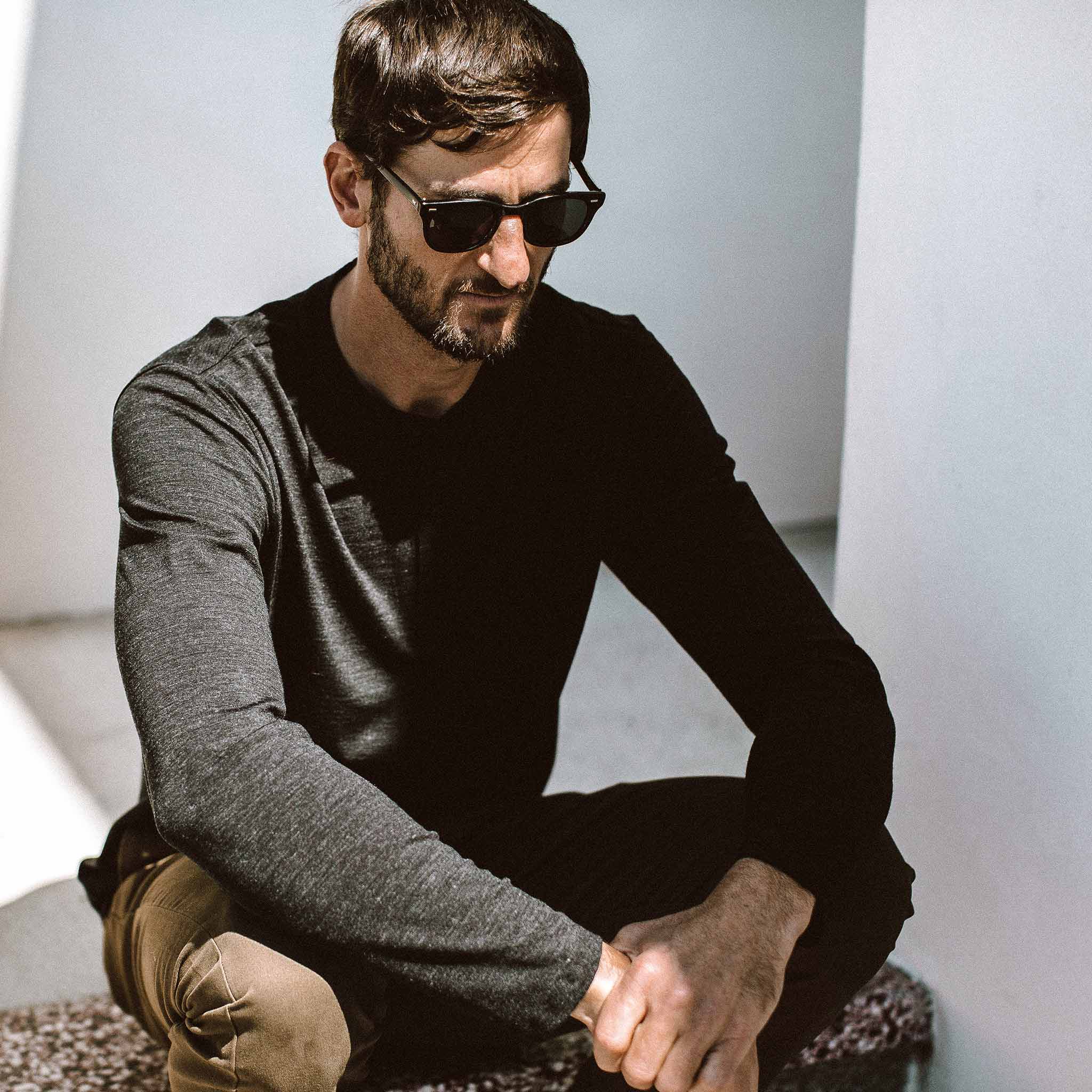 The Zaha Henley in Heather Black - Image 2