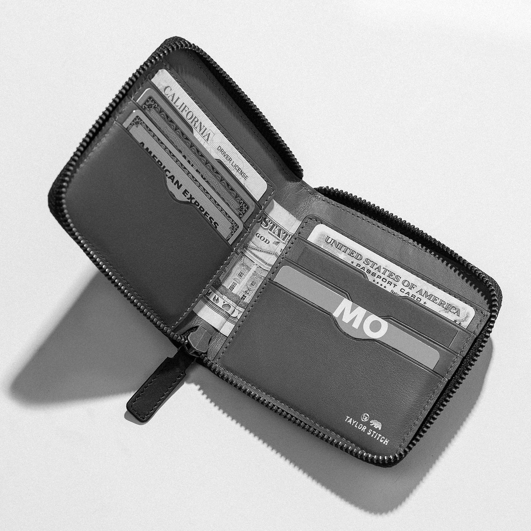 The Zip Wallet in Navy - Image 2