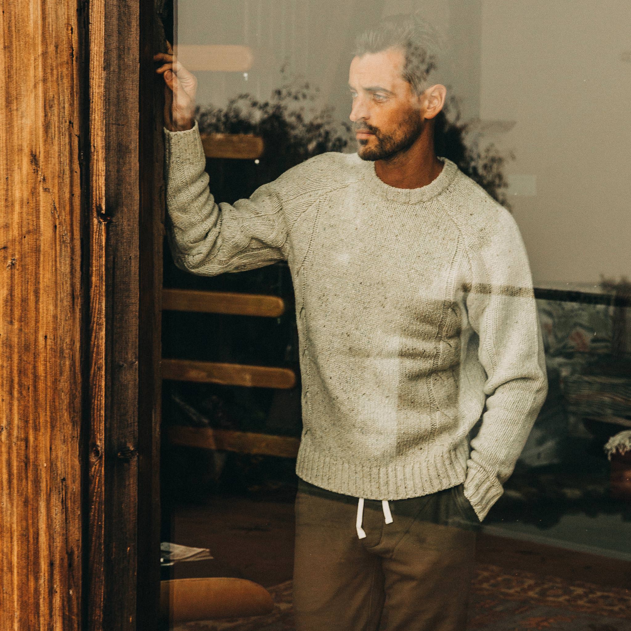 The Topside Sweater in Natural Cable Knit - Image 2