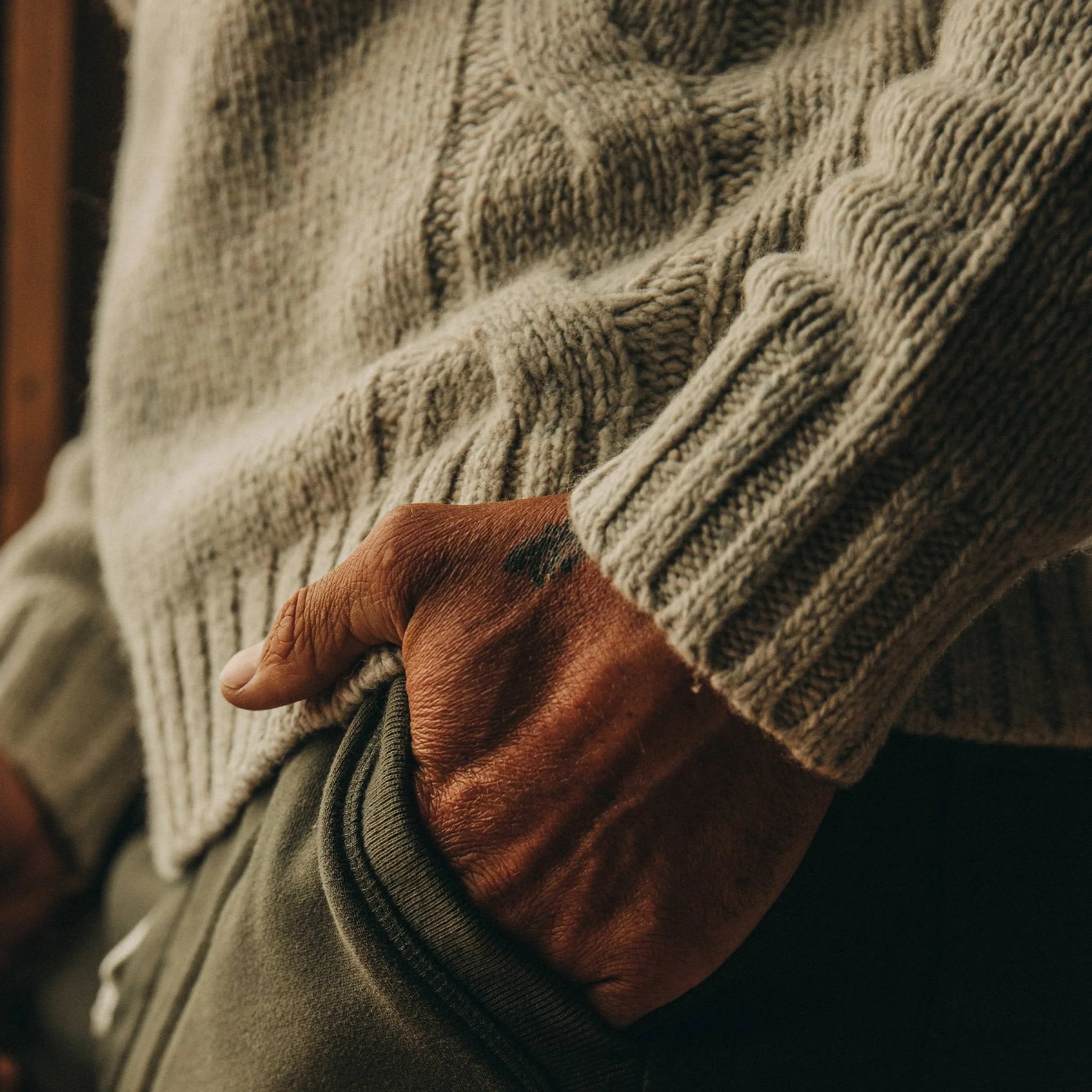 The Topside Sweater in Natural Cable Knit - Image 4