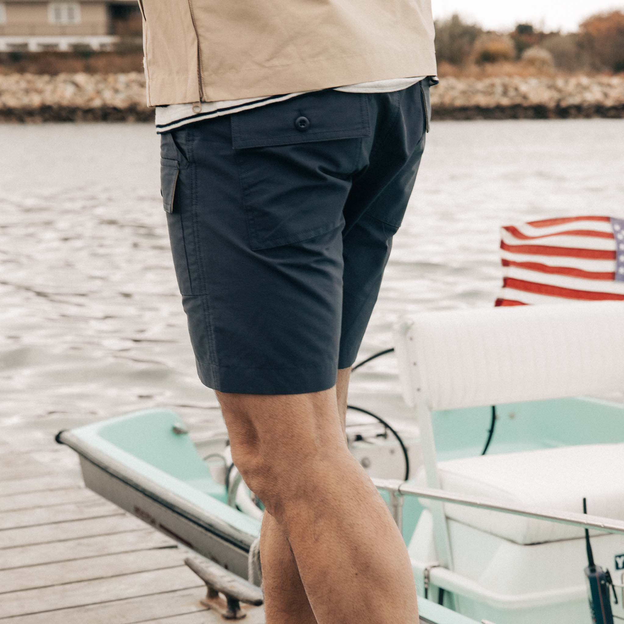 The Trail Cargo Short in Faded Navy 60/40 - Image 3