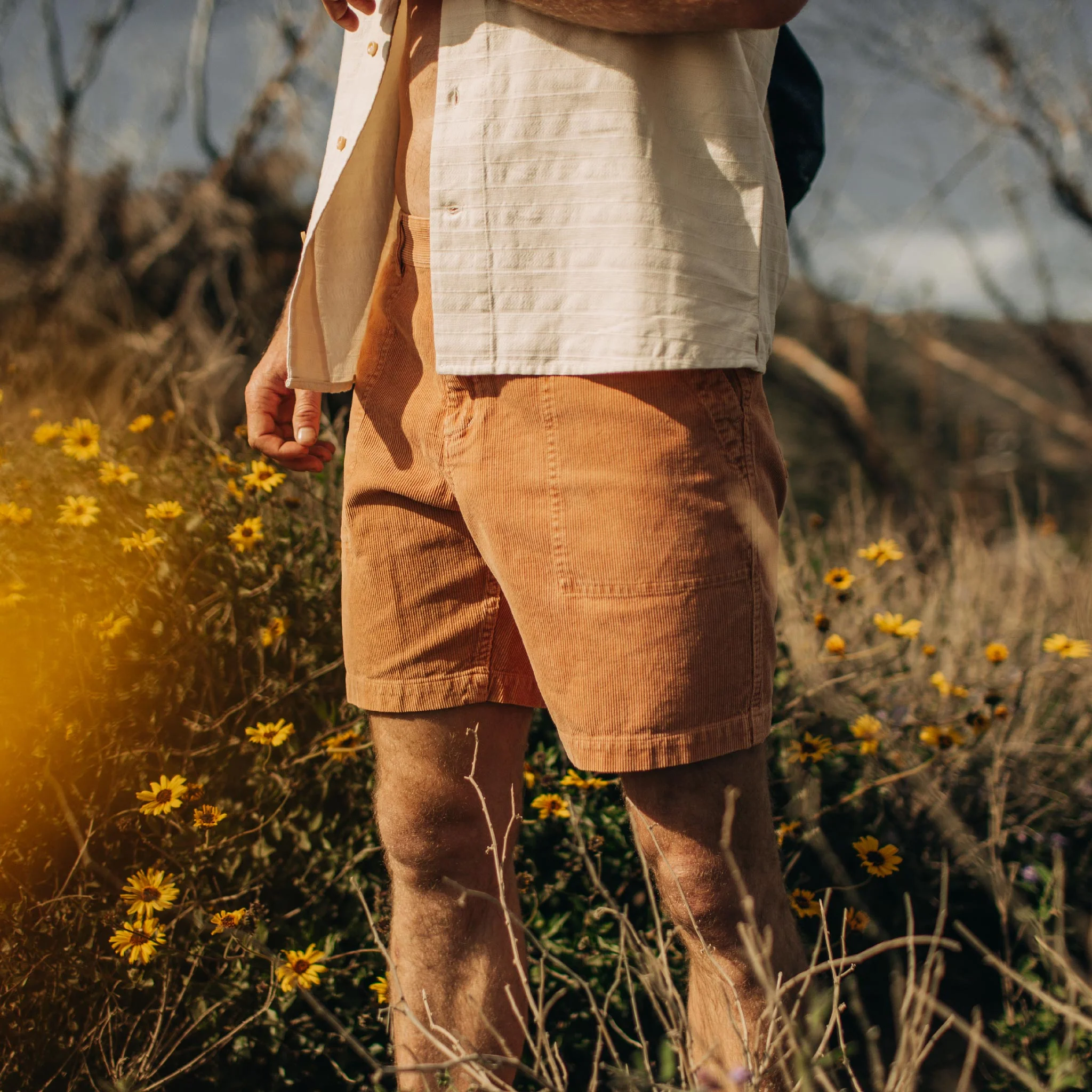 The Trail Short in Apricot Micro Cord - Image 2