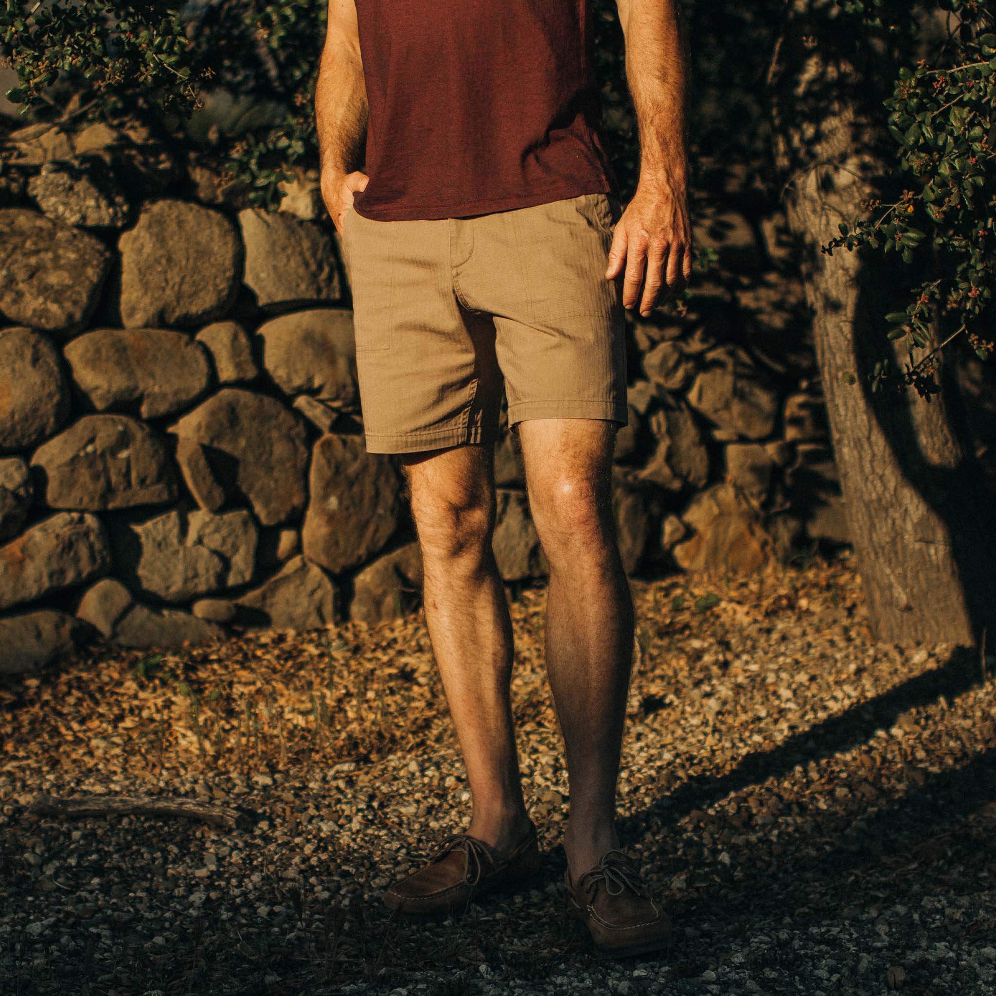 The Trail Short in Khaki Herringbone - Image 2