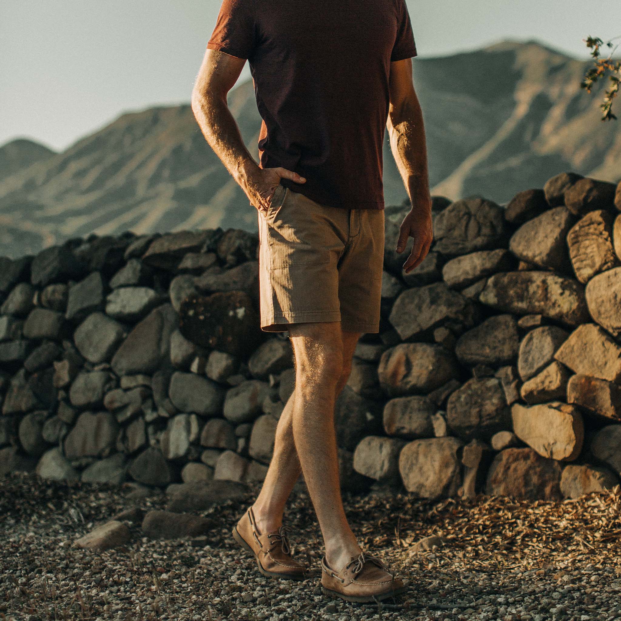 The Trail Short in Khaki Herringbone - Image 5