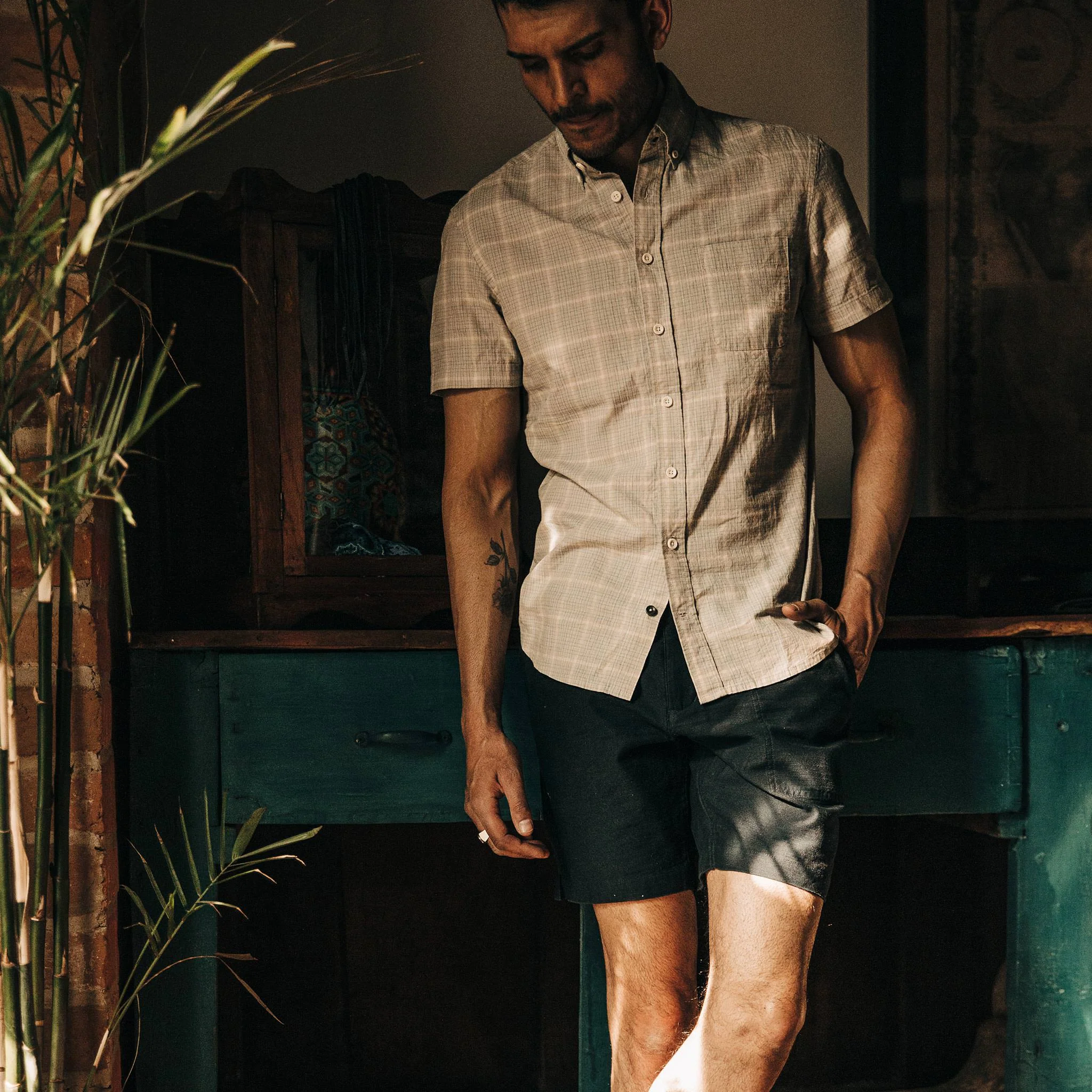 The Trail Short in Navy Reverse Sateen - Image 5