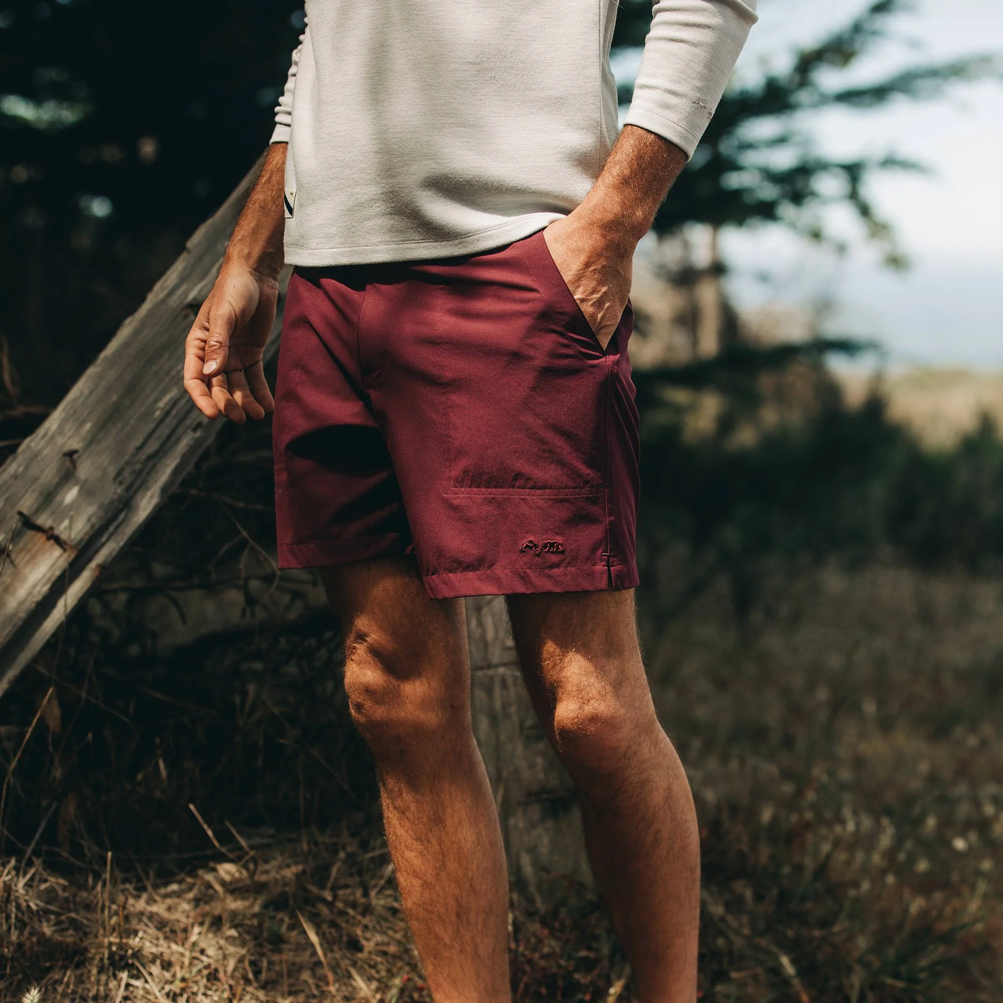 The Traverse Short in Wine - Image 2