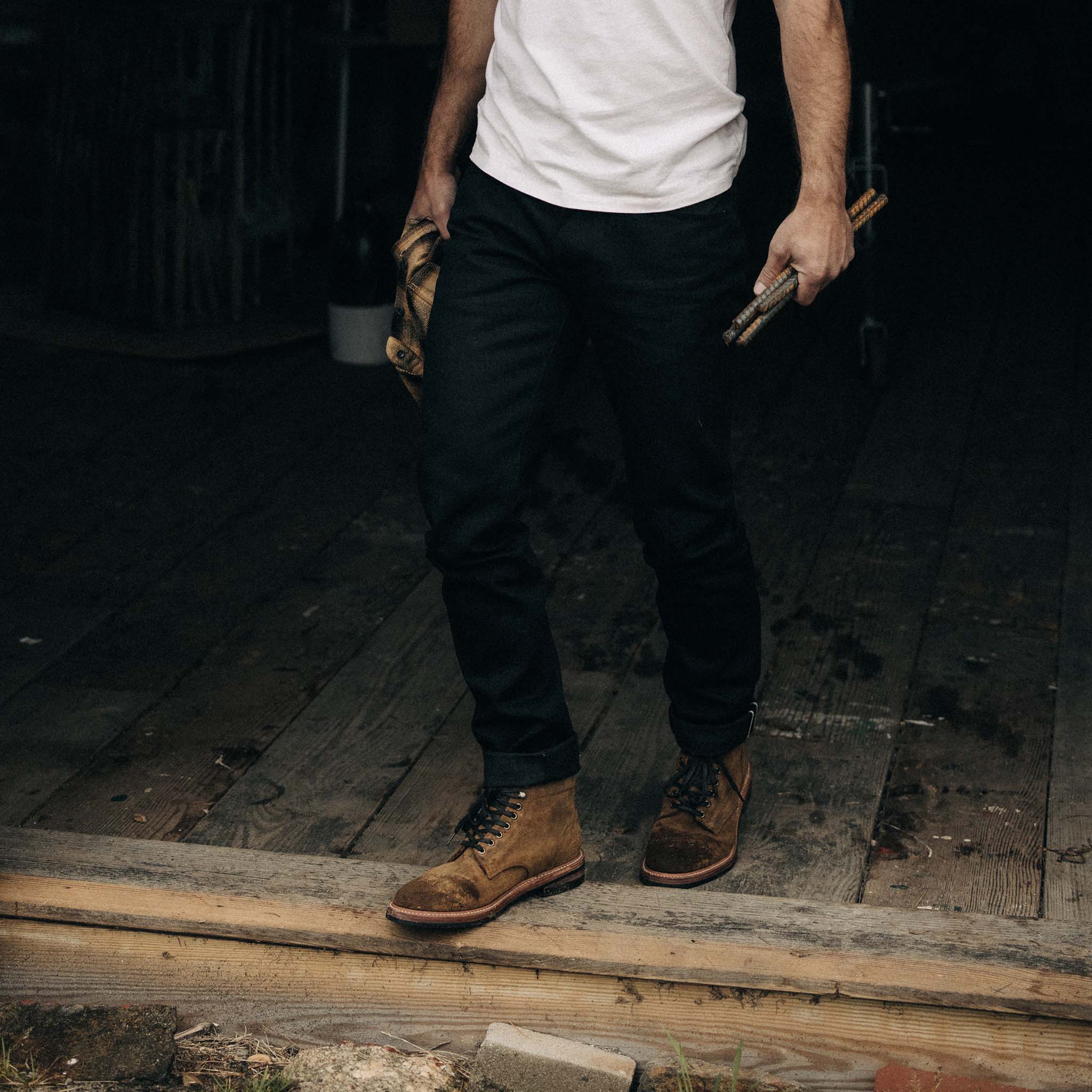 The Trench Boot in Golden Brown Waxed Suede - Image 3