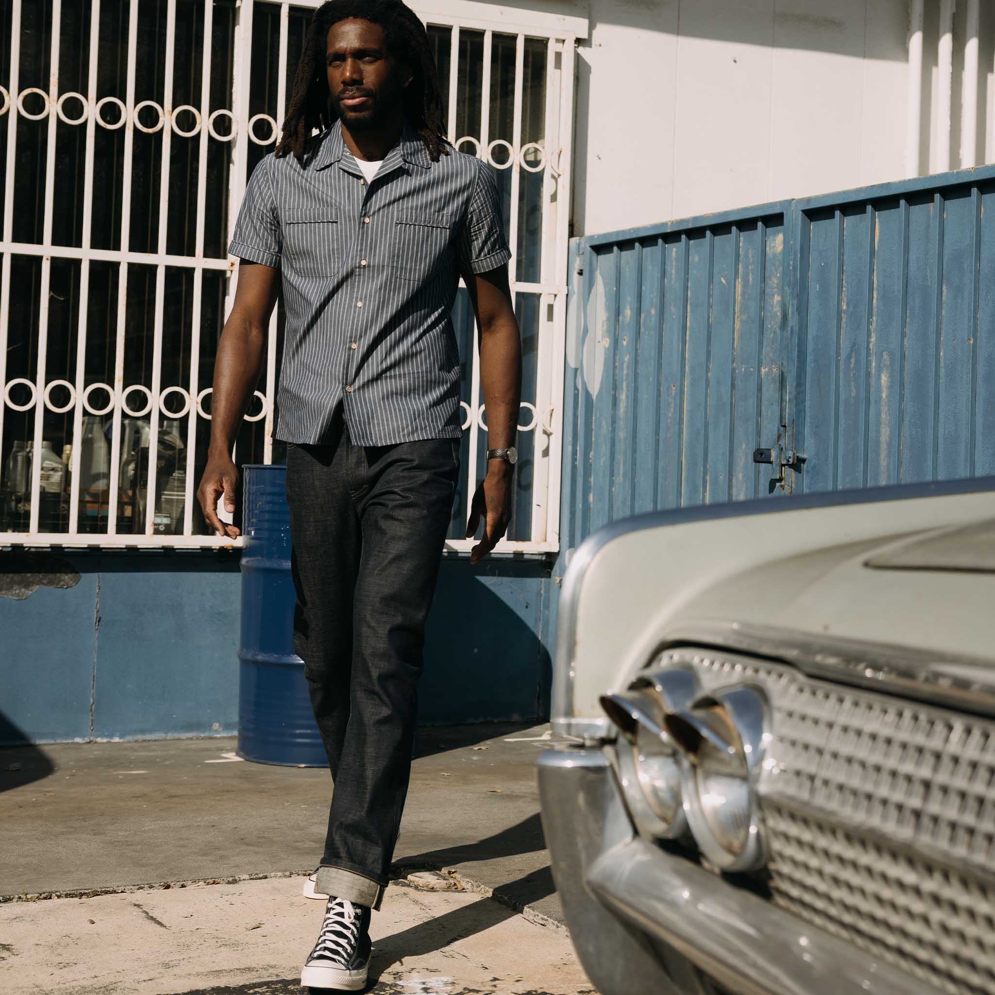 The Tulum Shirt in Midnight Stripe - Image 3