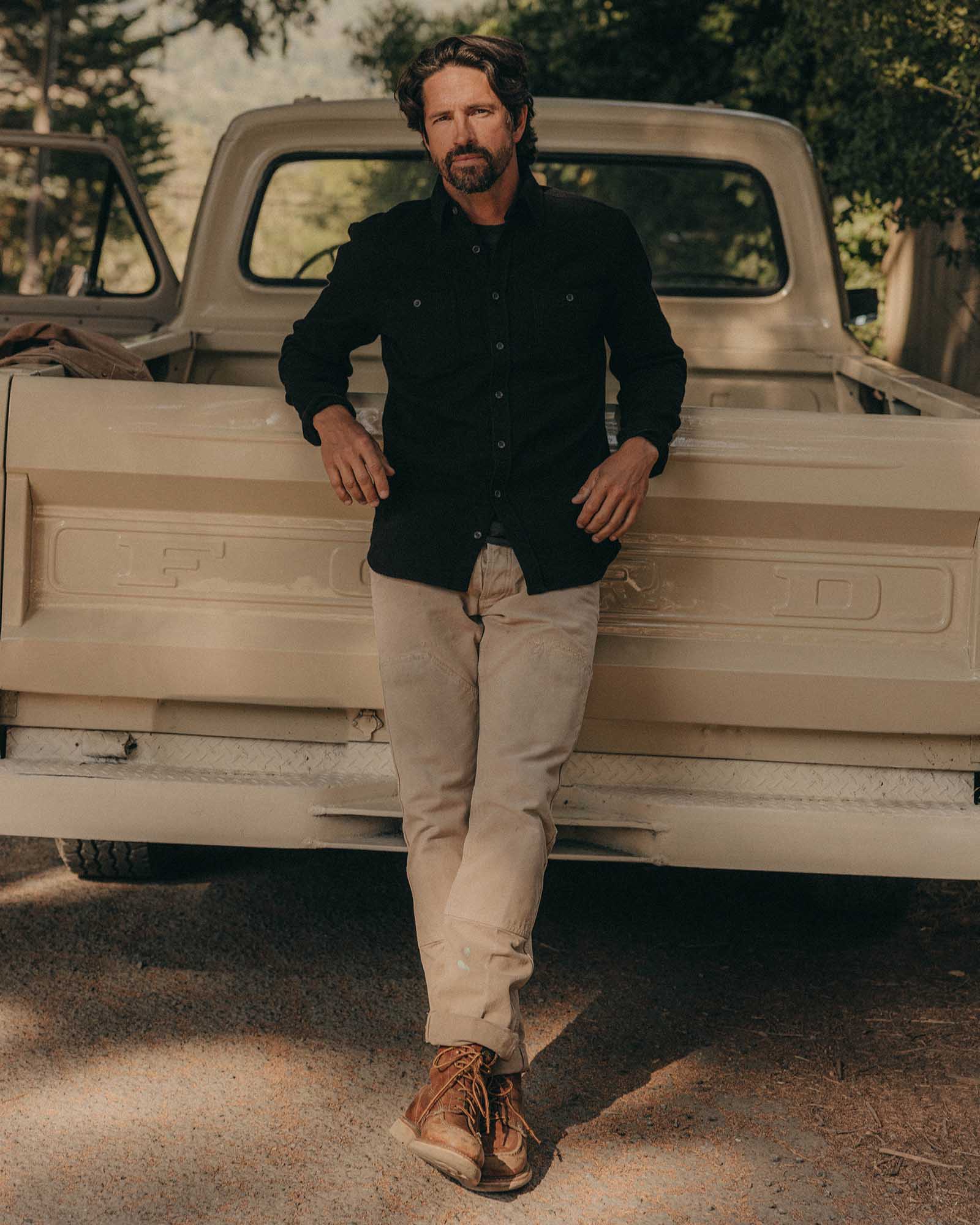 The Utility Shirt in Black Indigo Sashiko - Image 2