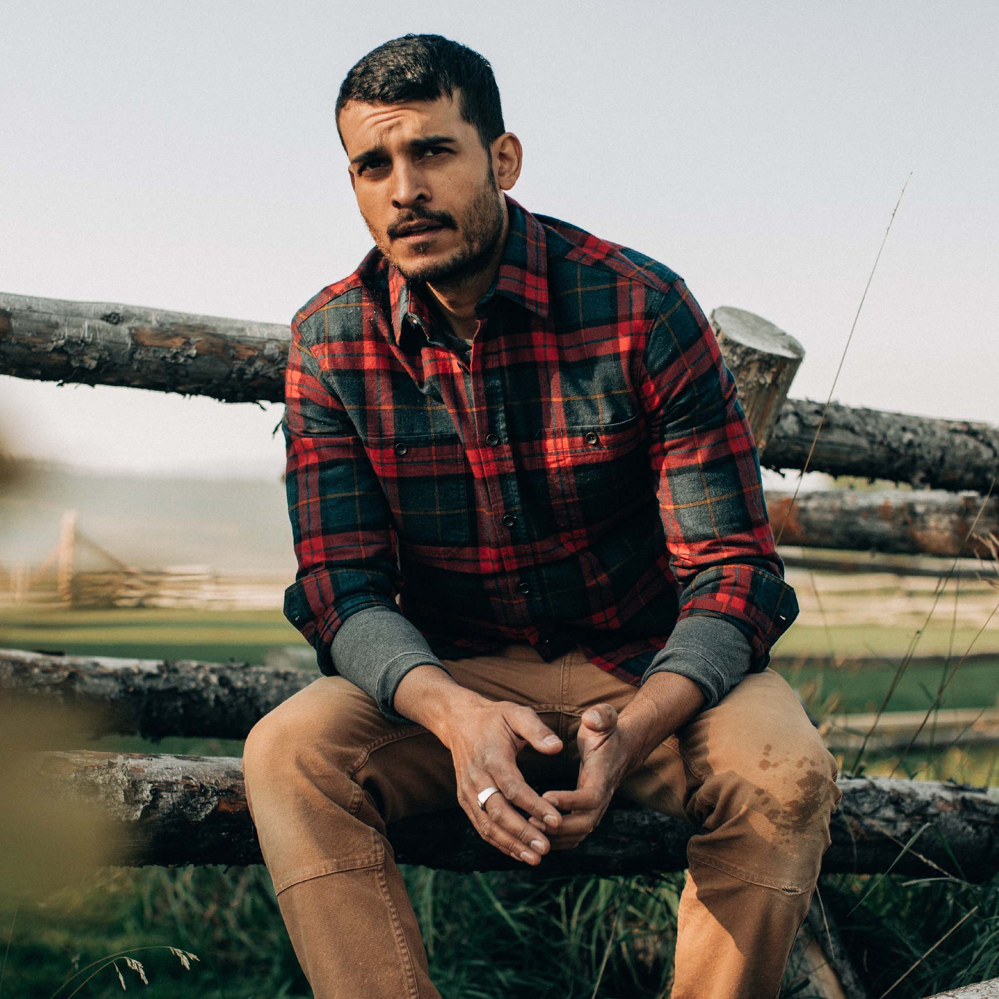 The Utility Shirt in Brushed Red Plaid - Image 5