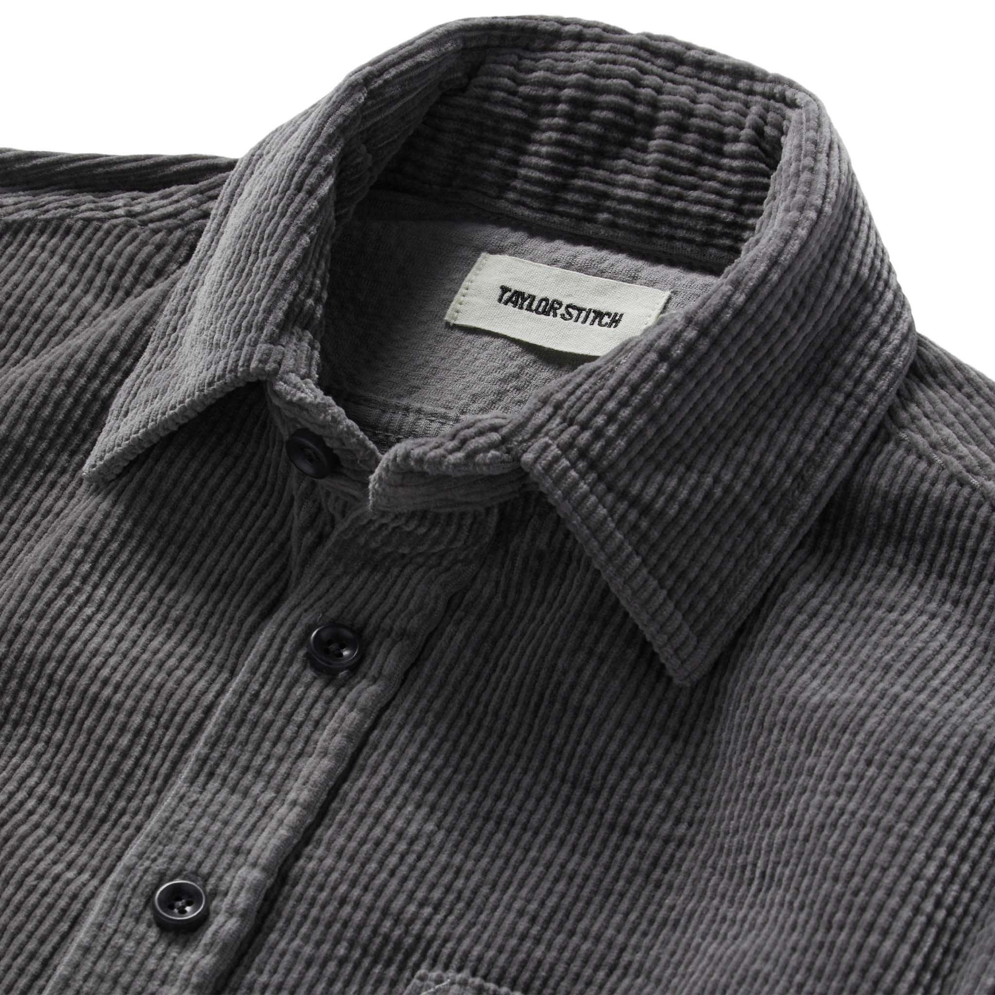 The Utility Shirt in Dark Charcoal Crepe Cord - Image 5