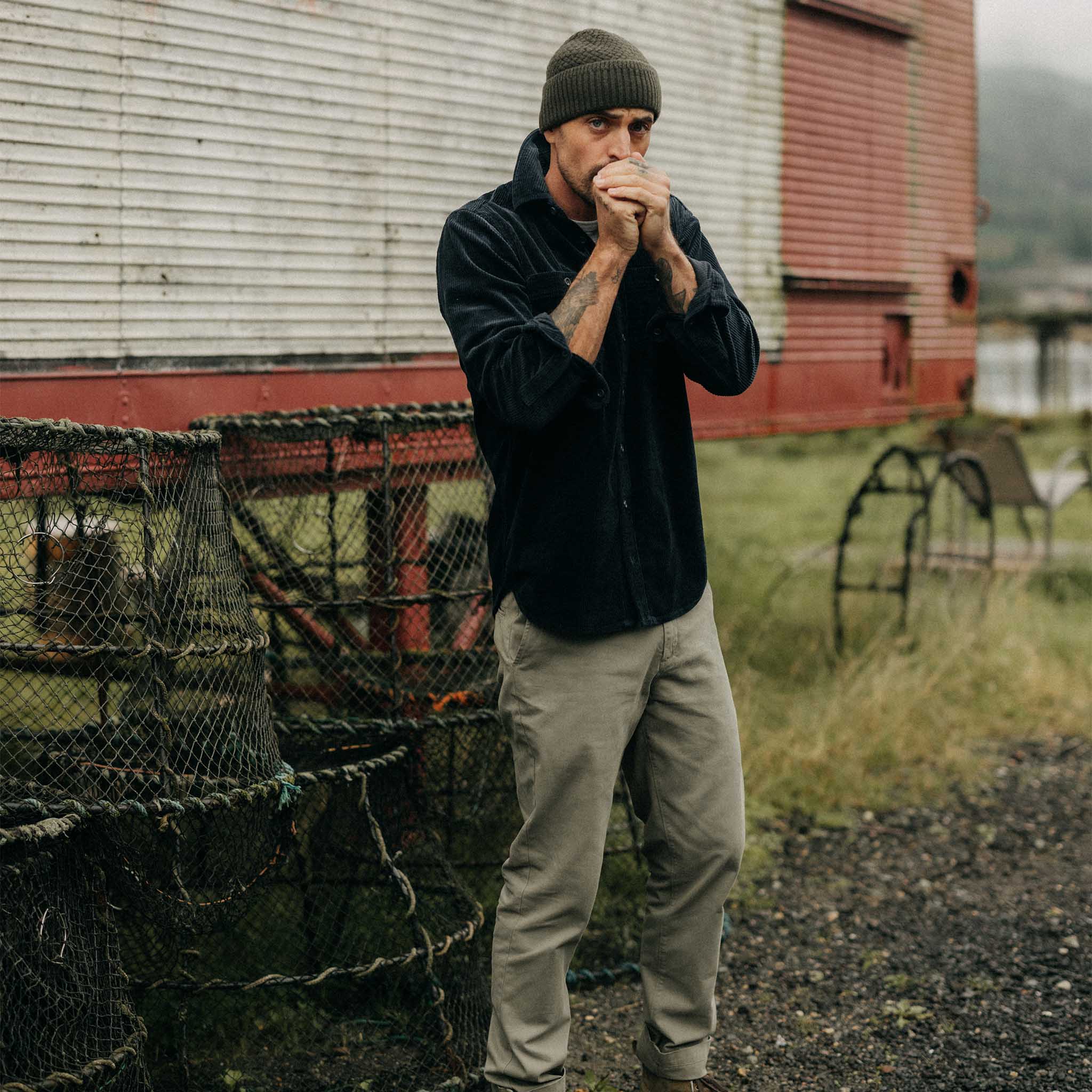 The Utility Shirt in Dark Navy Corduroy - Image 2