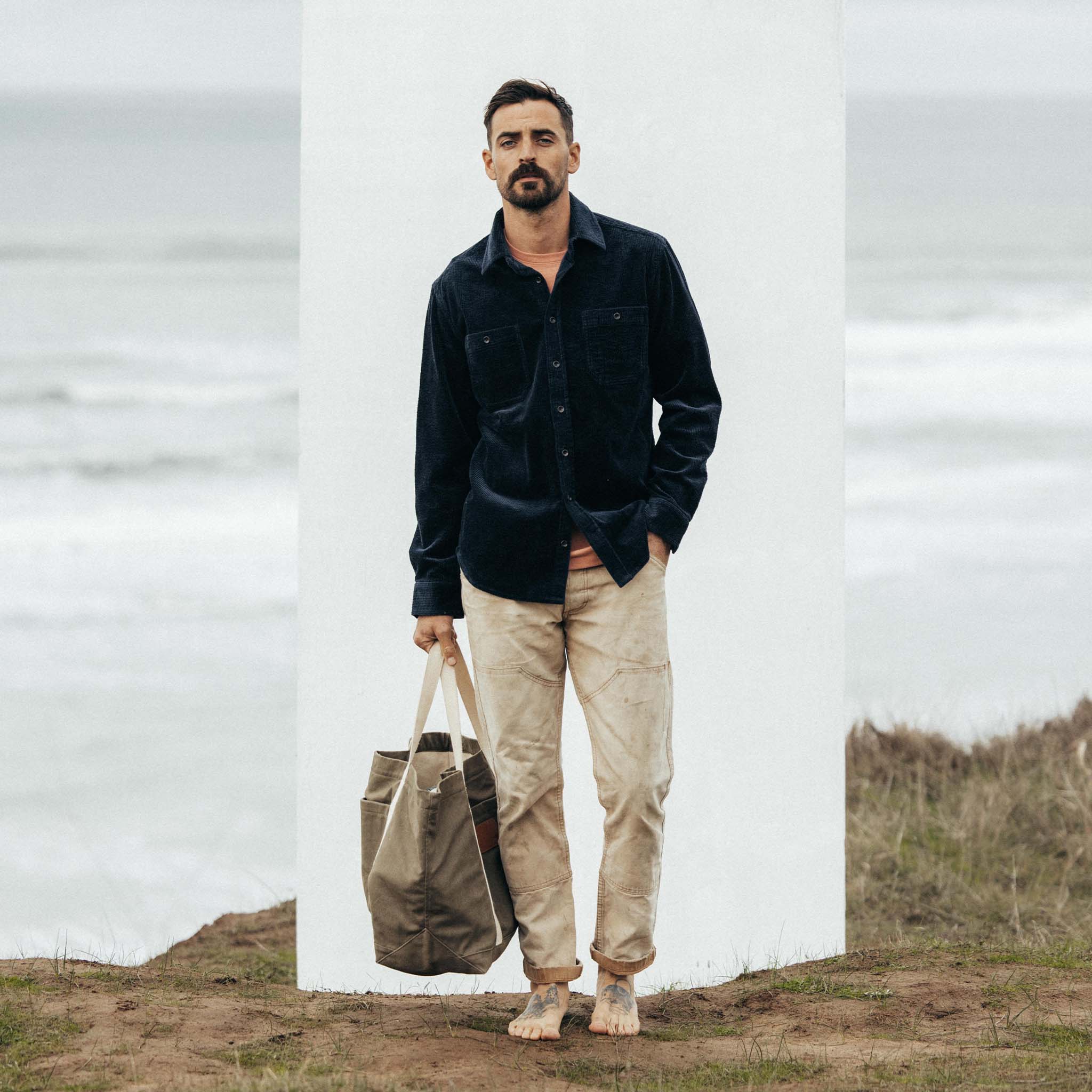 The Utility Shirt in Dark Navy Crepe Cord - Image 2