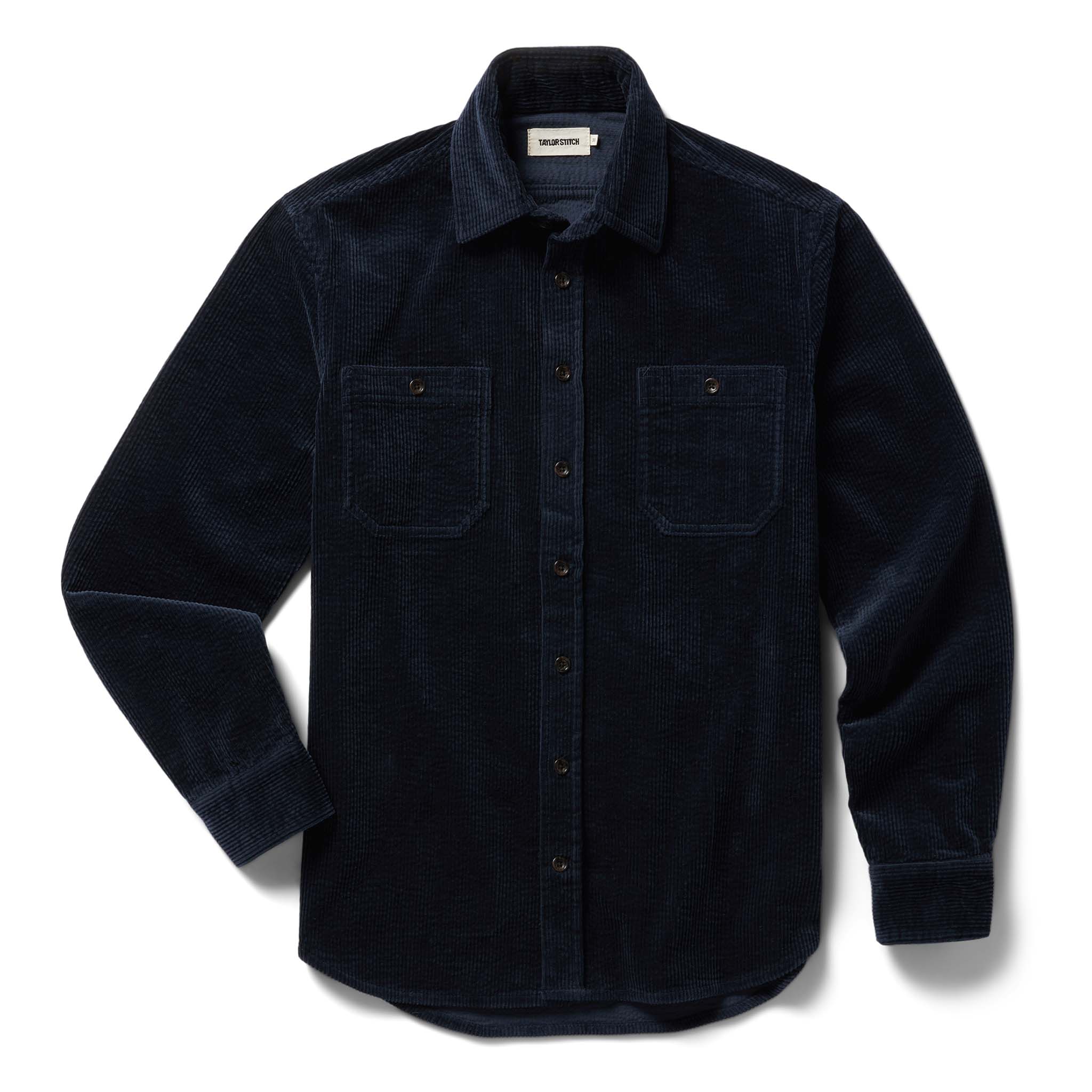 The Utility Shirt in Dark Navy Crepe Cord - Image 7