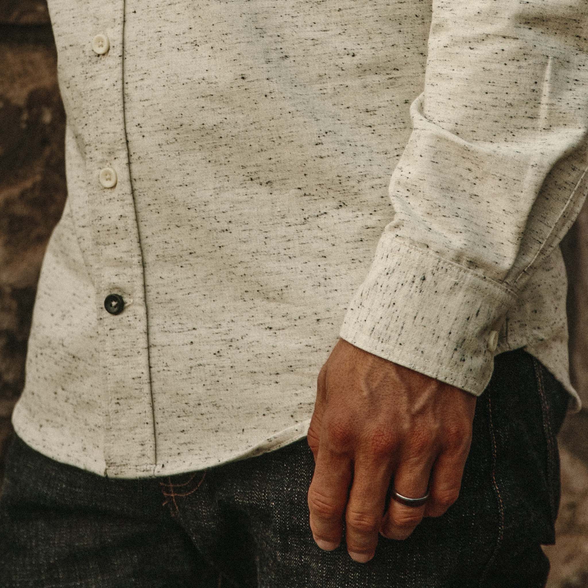 The Utility Shirt in Japanese Kuroki Natural Nep - Image 4