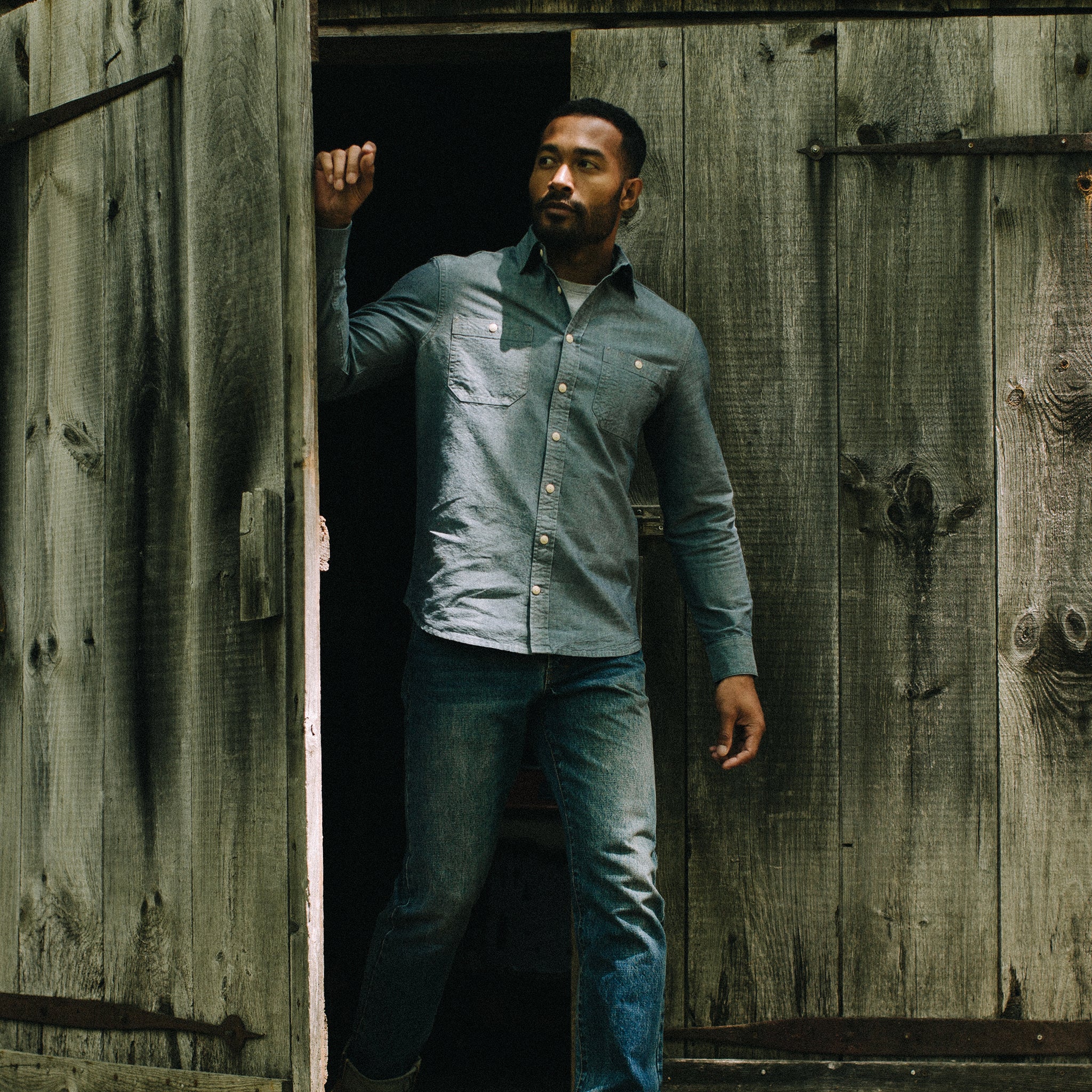 The Utility Shirt in Rinsed Selvage Chambray - Image 2