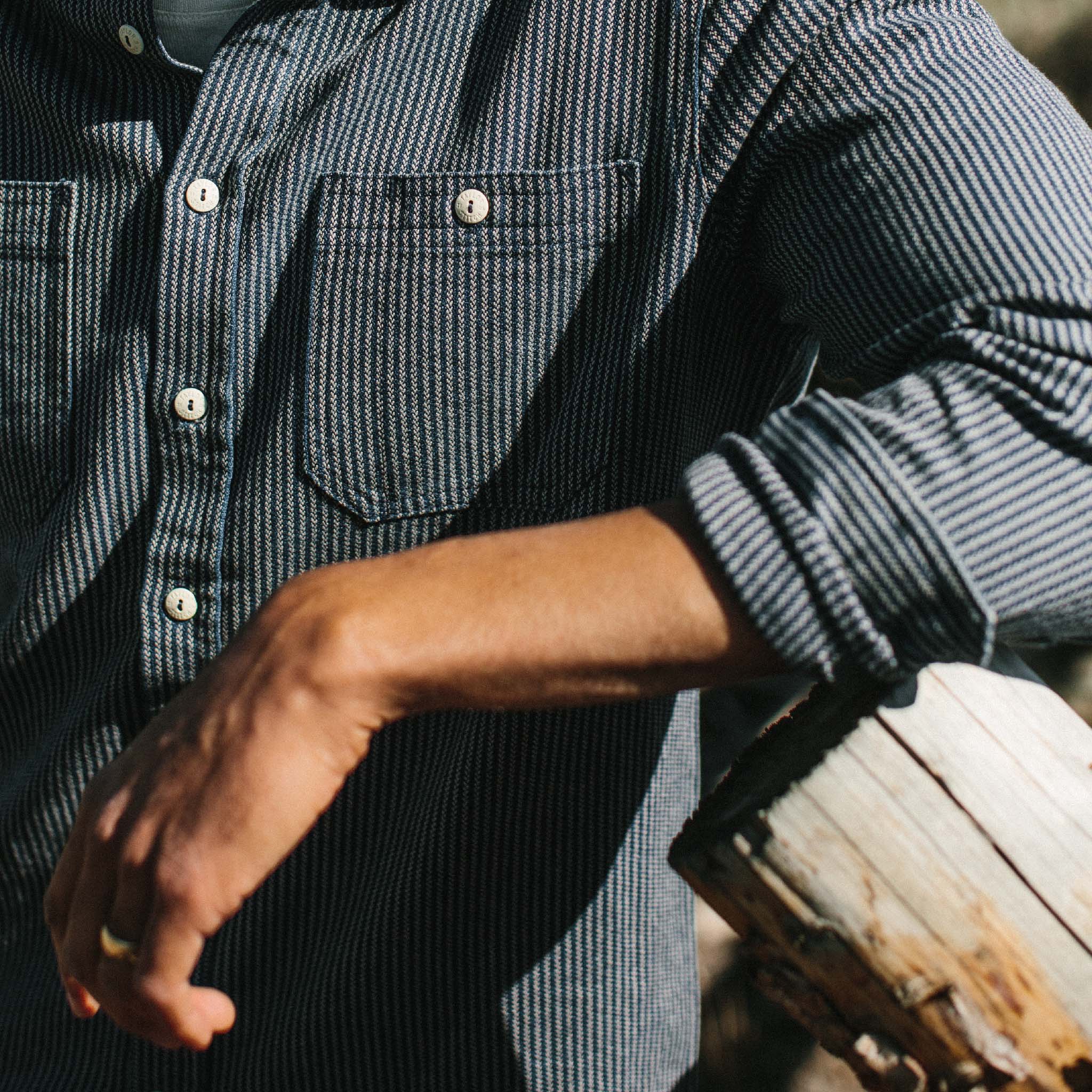 The Utility Shirt in Roped Indigo - Image 4