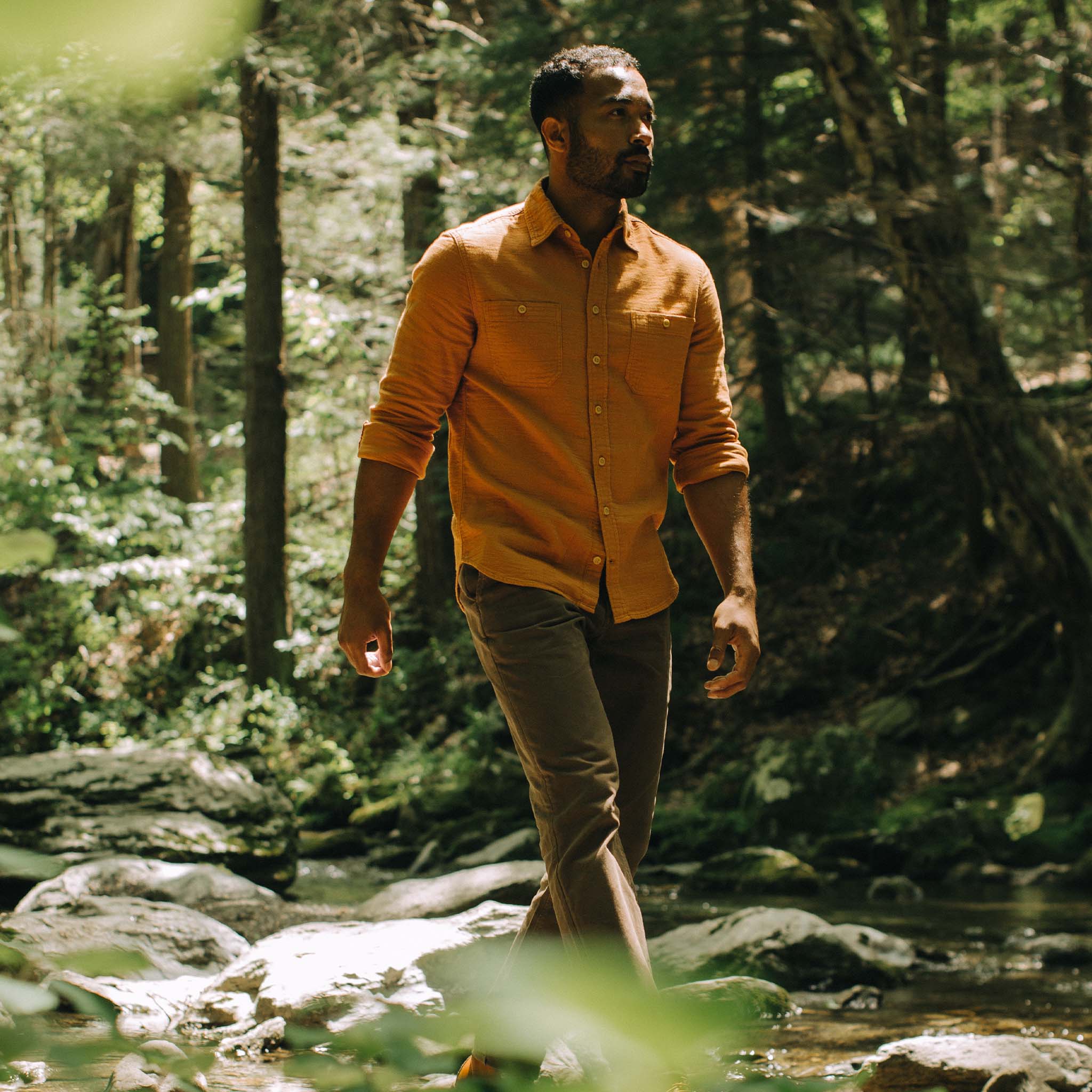 The Utility Shirt in Russet Double Cloth - Image 2